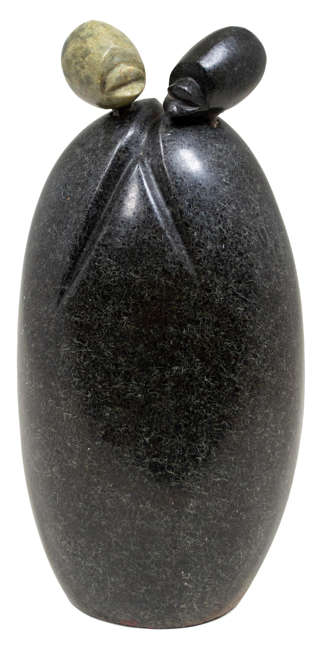 'Togetherness' original stone Shona sculpture signed by Phineas Masaya