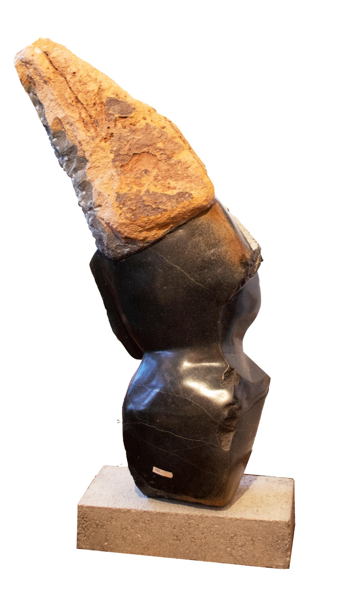 'Nursing a Firstborn' Shona stone sculpture signed by Munyaradzi Mukungurutse 2