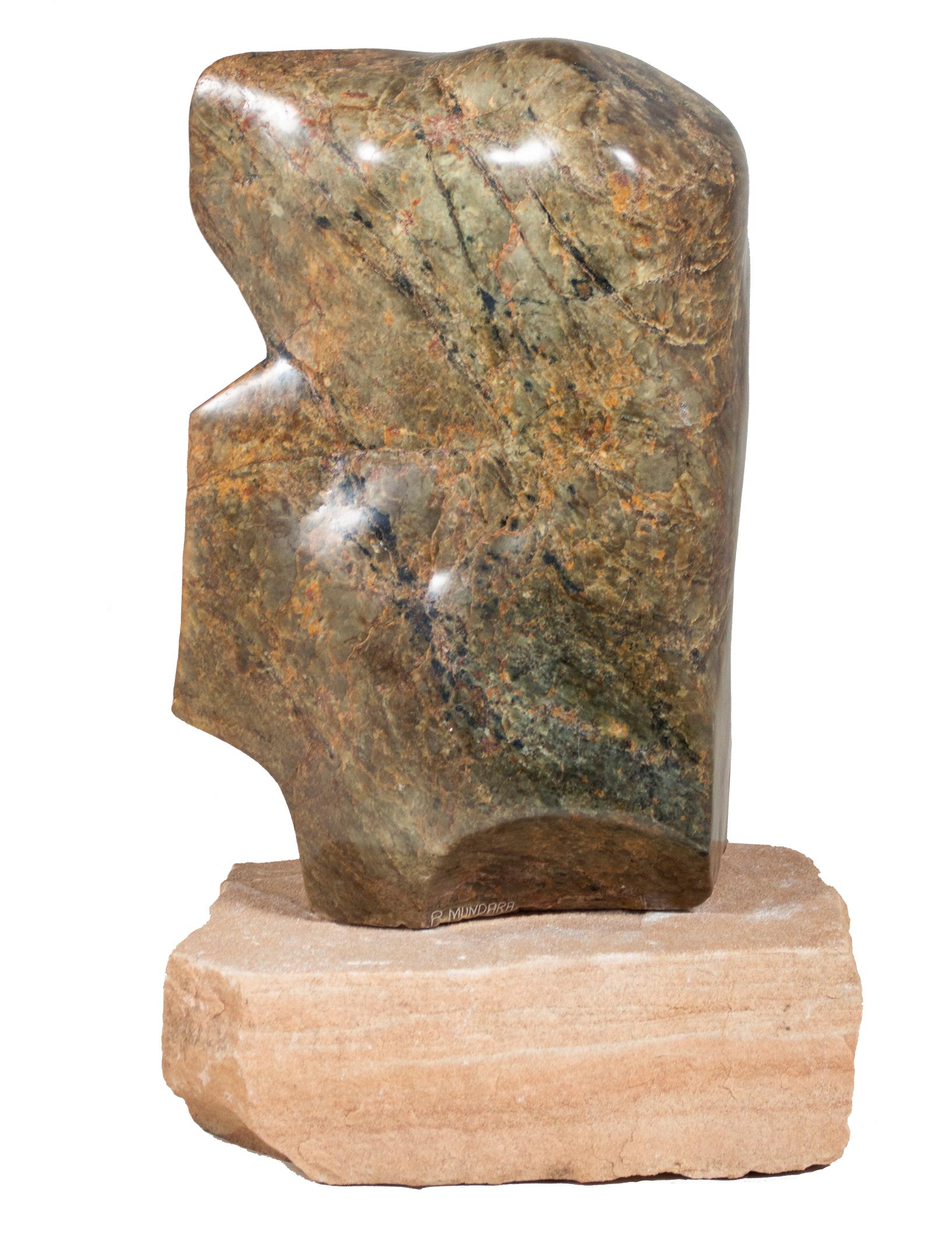 „Flower“ Original Shona-Skulptur aus Stein, signiert von Benjamin Mundara im Angebot 2
