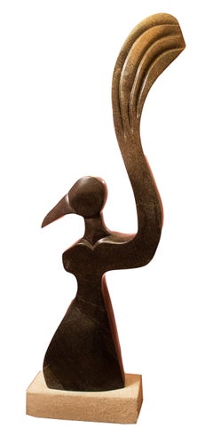 Sculpture originale en pierre Shona « Hope » signée par Dudzai Mushawepwere