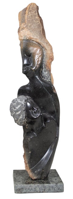 'Caring Mother' original springstone Shona sculpture by Brighton Mutongwizo