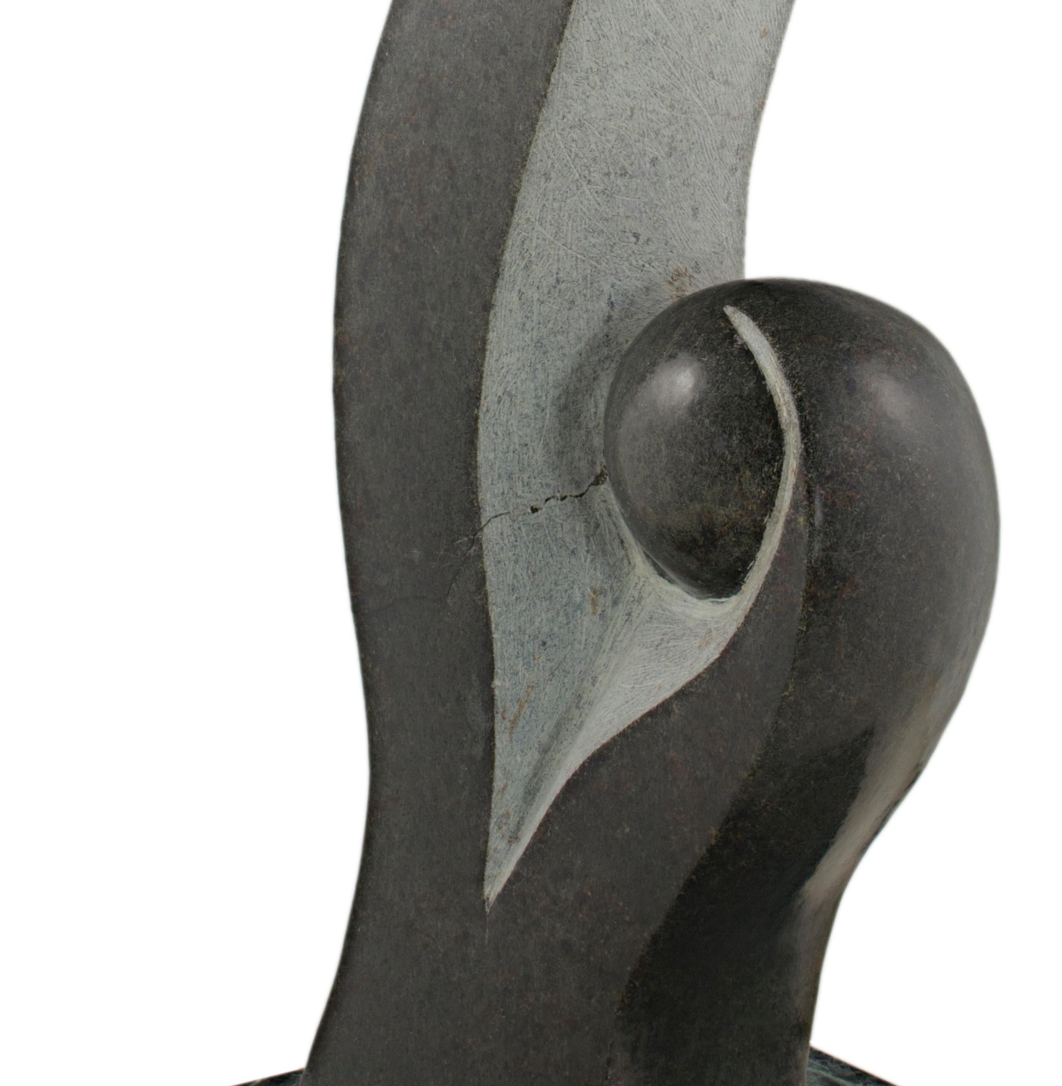 'Mother and Child' original springstone sculpture signed by Nelson Mutumbuki For Sale 3