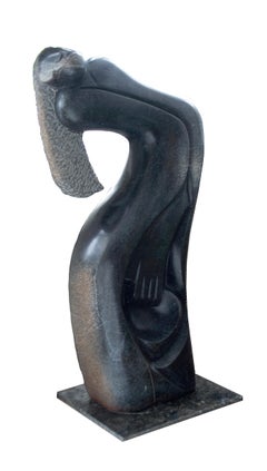 Sculpture originale Shona à ressorts « Bride » signée par Brian Nehumba