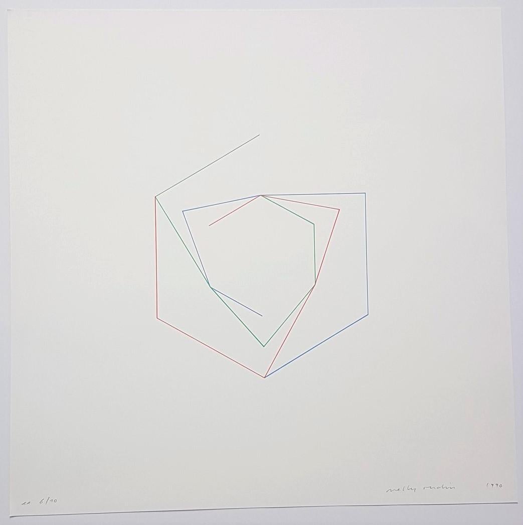 Nelly Rudin Abstract Print - Geometric Composition - Concrete Art, Konkrete Kunst