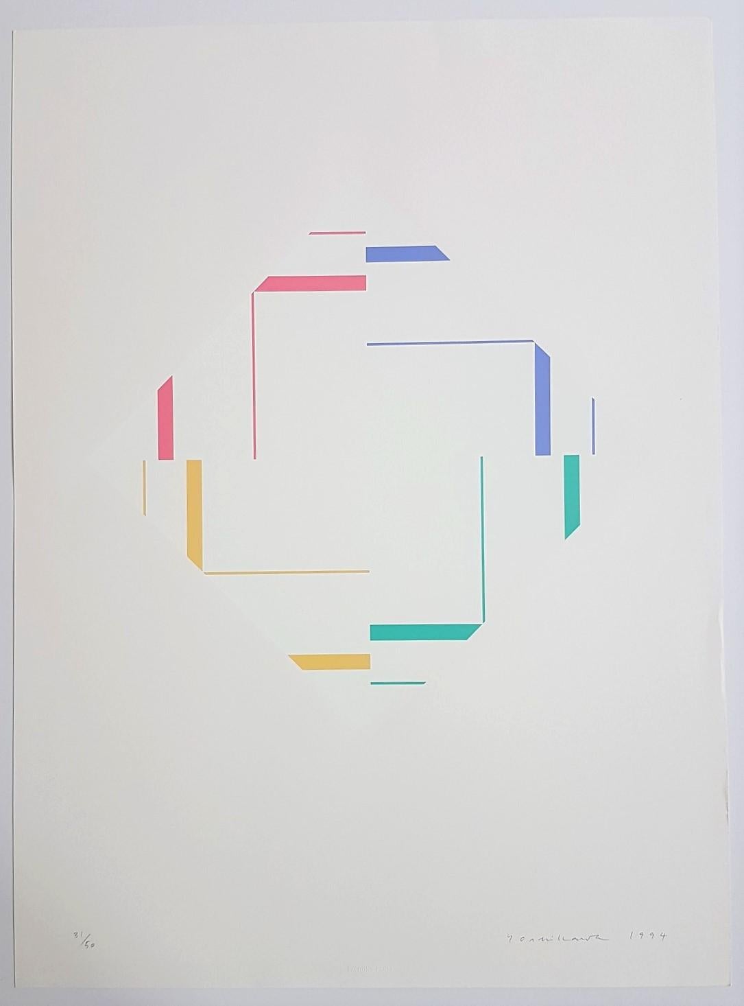 Shizuko Yoshikawa Abstract Print - Geometric Composition - Constructive Art, Concrete Art, Konkrete Kunst