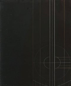 Geometrische Abstraktion ohne Titel (Schwarz) - Entwurf für eine Skulptur