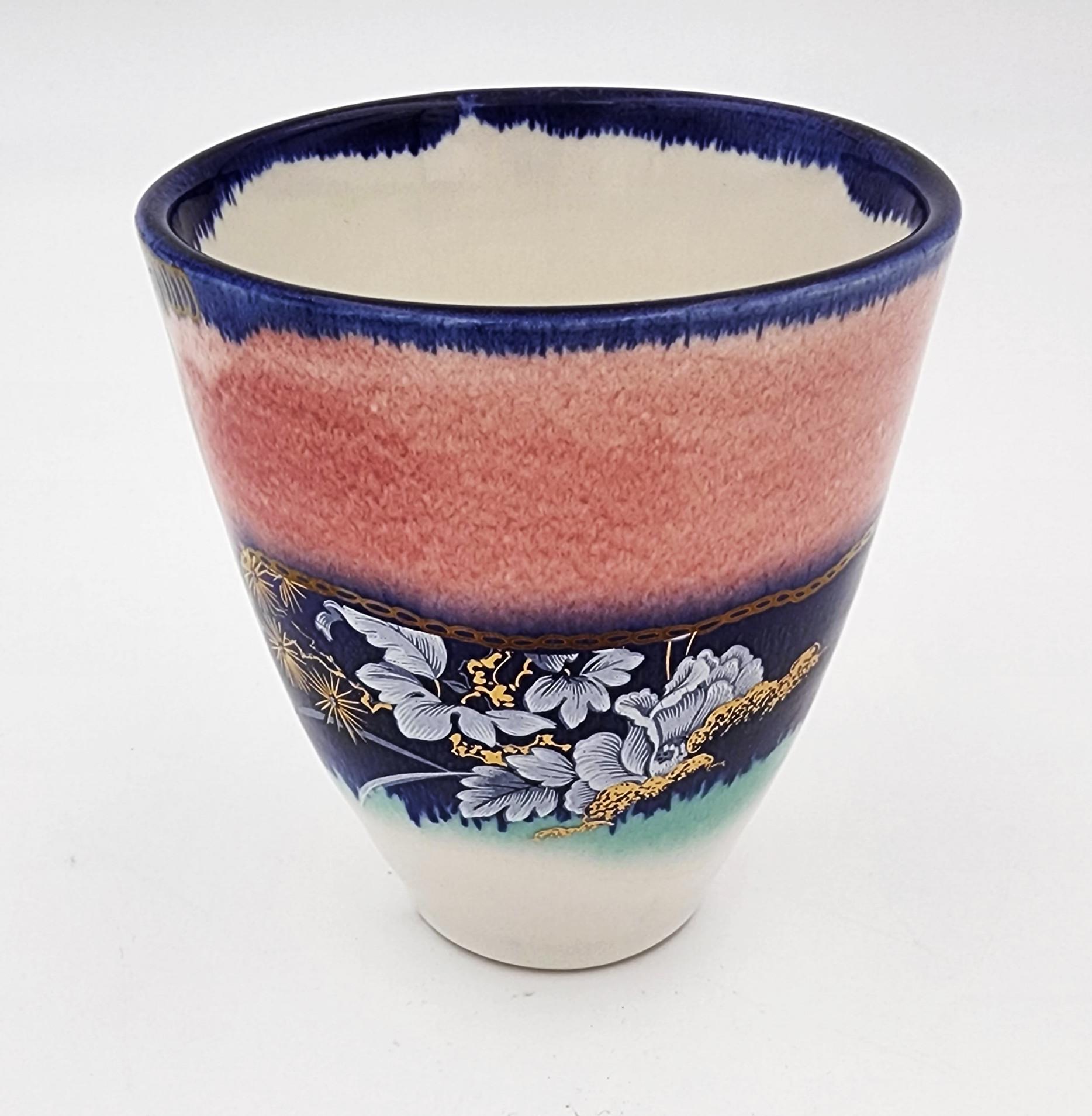 Cup with Patterns II (Hand-Painted, Gold Luster)