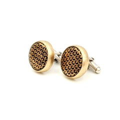 Cufflinks, Black Porcelain Gold, Jewelry  Men, Sterling Silver (MADE TO ORDER)
