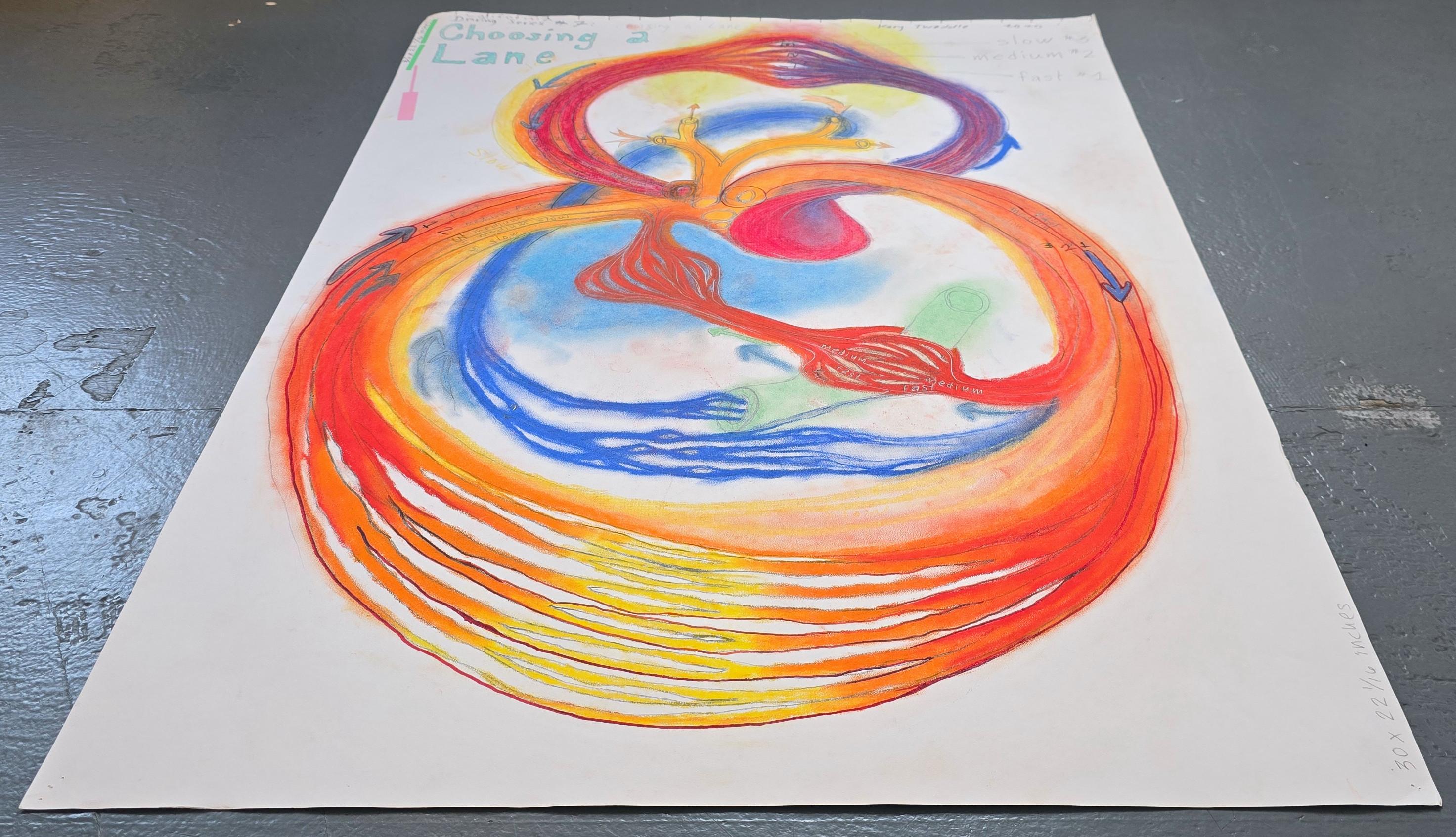 Choosing a Lane (Abstract, Biogram, Vibrant, Heart, Valve, 40% OFF LIMITED TIME) For Sale 3