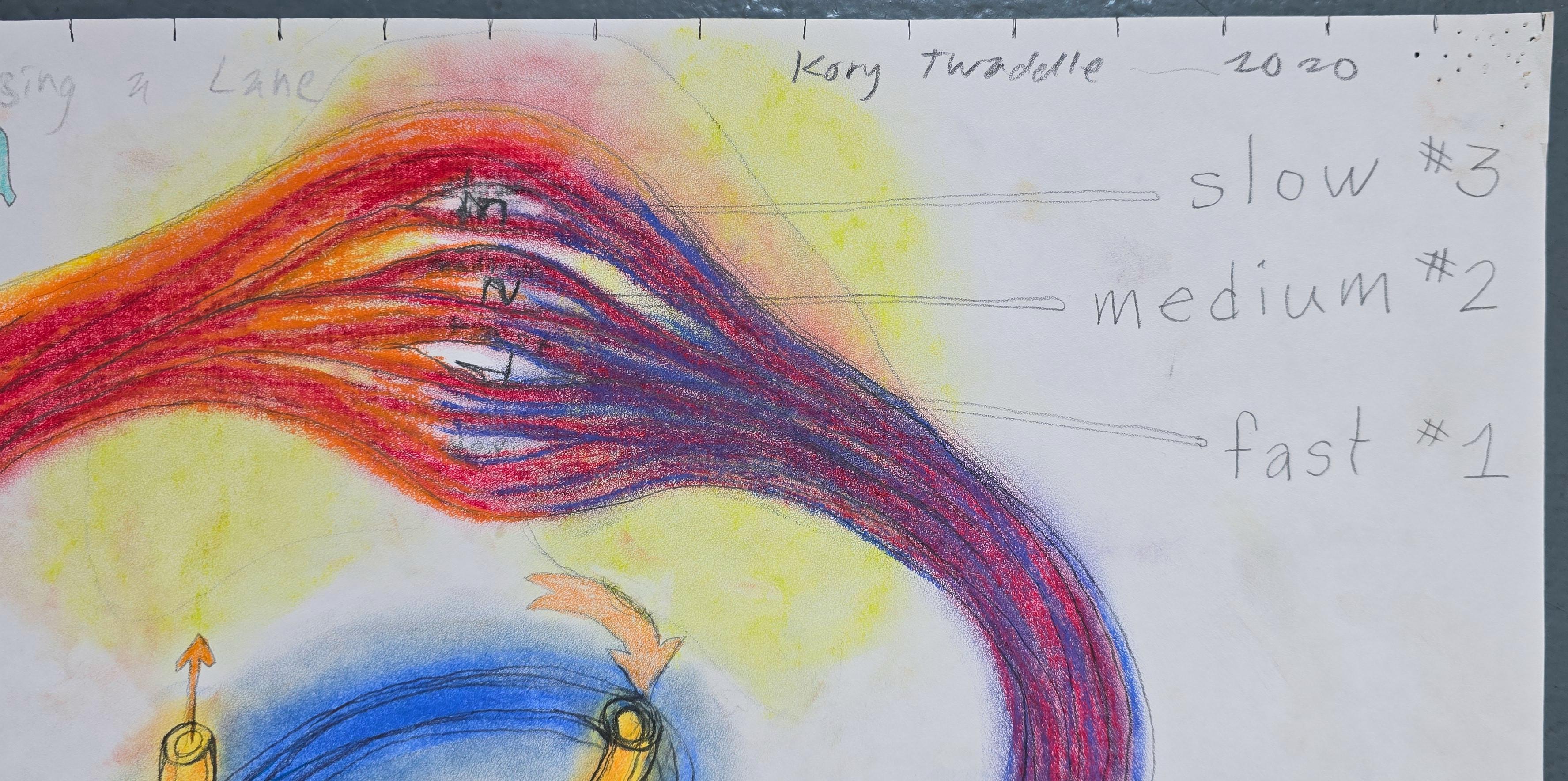 Choosing a Lane (Abstract, Biogram, Vibrant, Heart, Valve, 40% OFF LIMITED TIME) For Sale 5