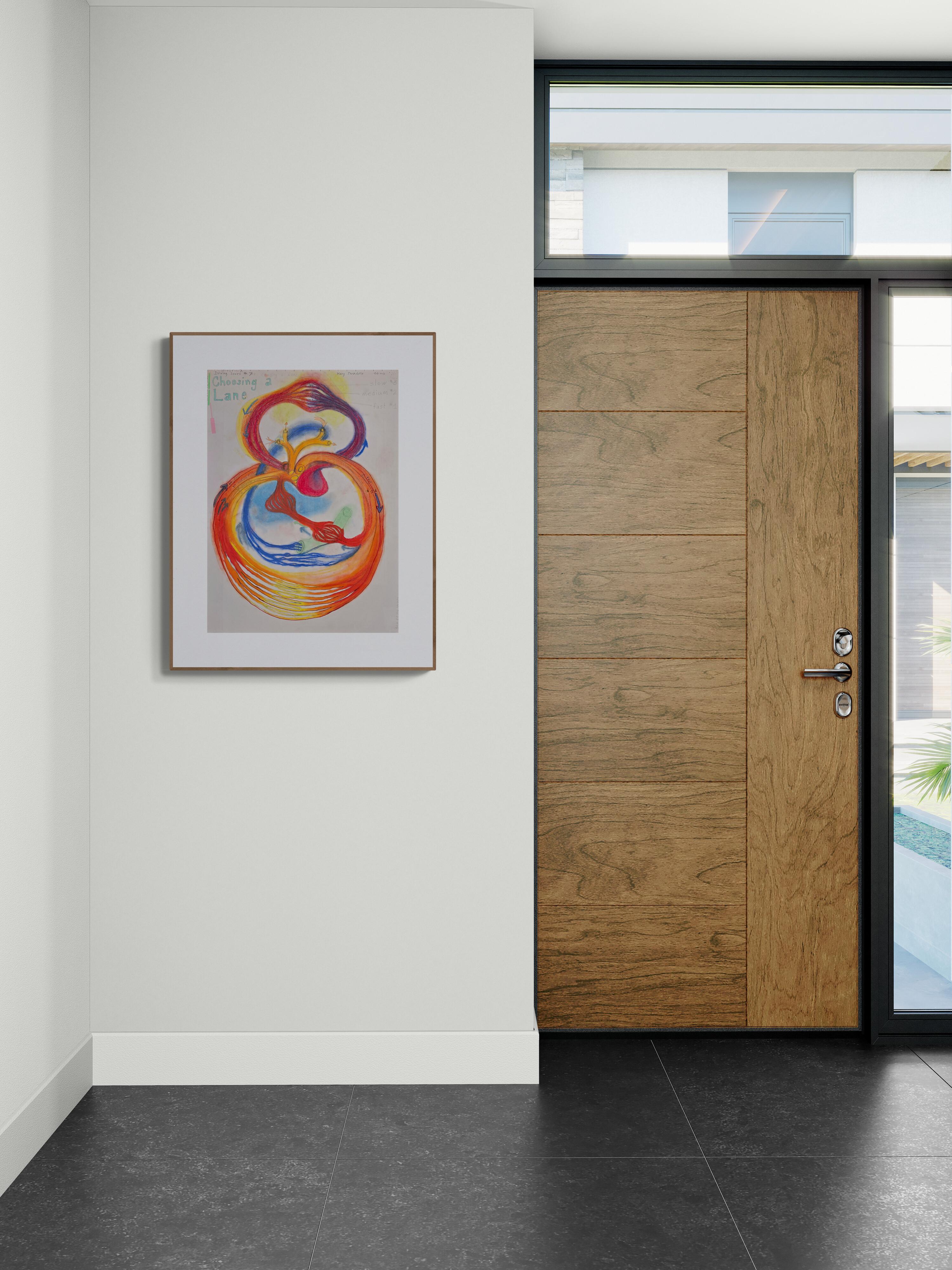 Choosing a Lane (Abstract, Biogram, Vibrant, Heart, Valve, 40% OFF LIMITED TIME) - Contemporary Art by Kory Twaddle
