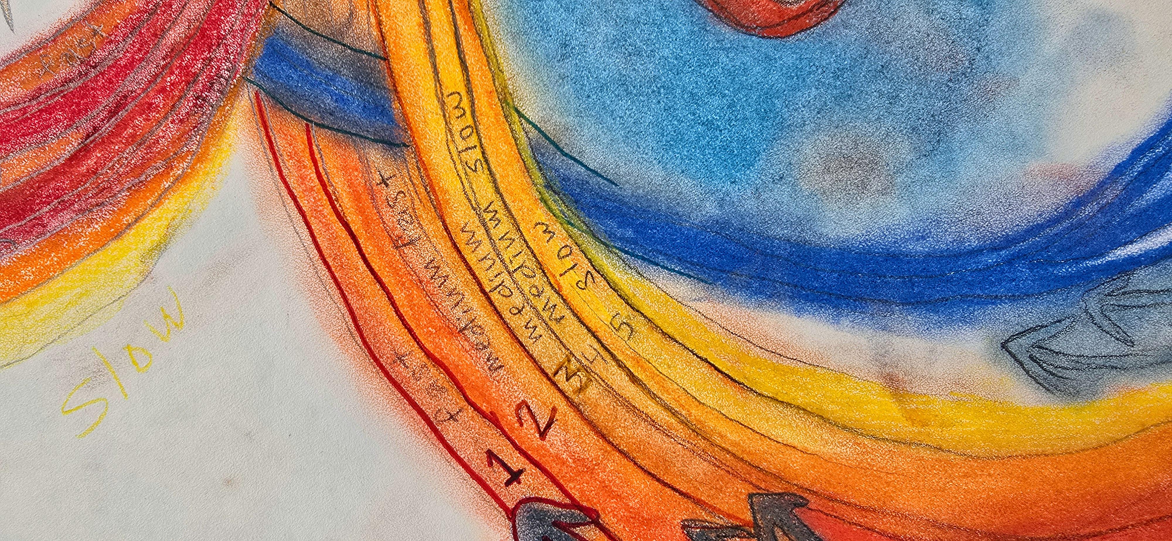 Choosing a Lane (Abstract, Biogram, Vibrant, Heart, Valve, 40% OFF LIMITED TIME) For Sale 6