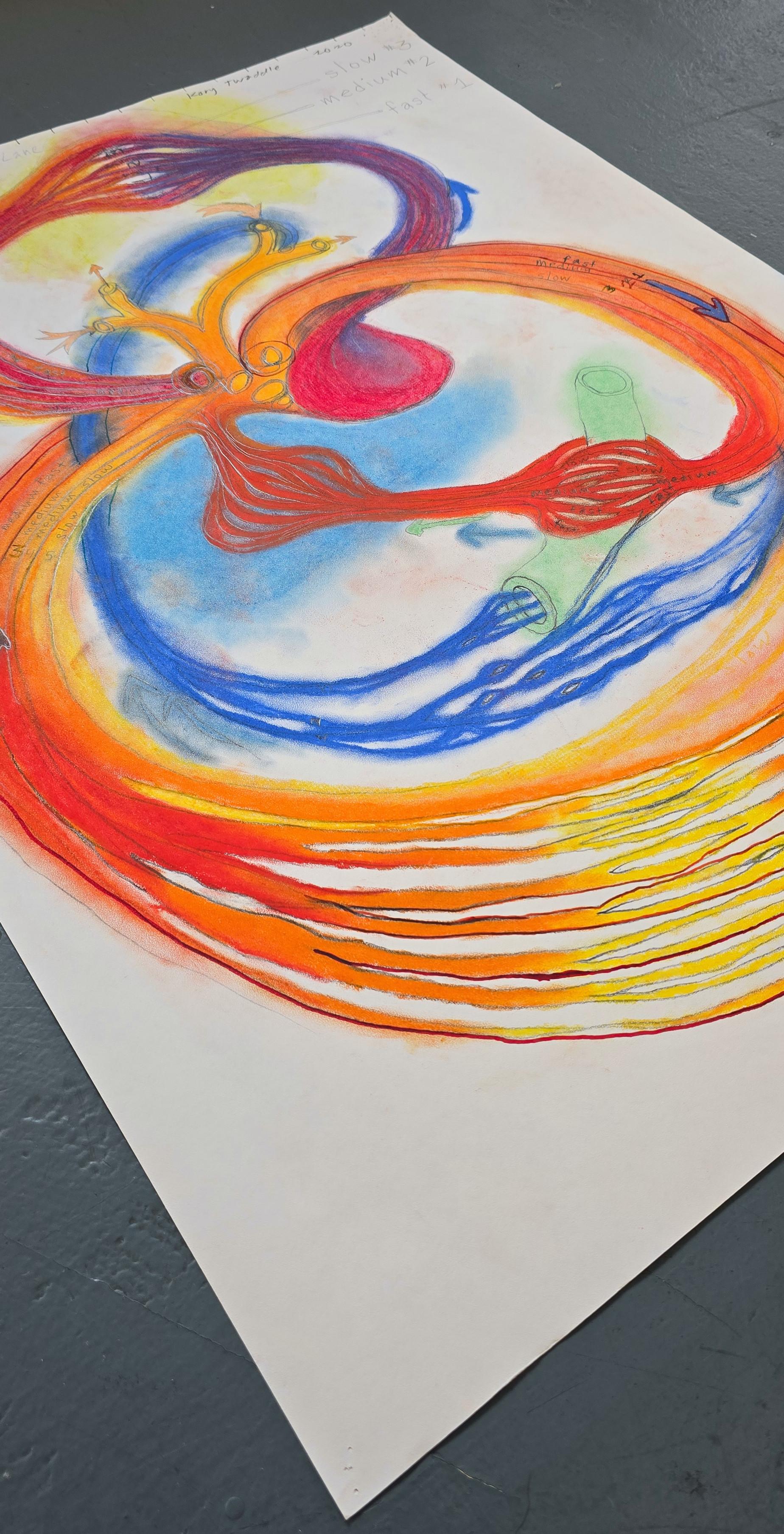 Choosing a Lane (Abstract, Biogram, Vibrant, Heart, Valve, 40% OFF LIMITED TIME) For Sale 2