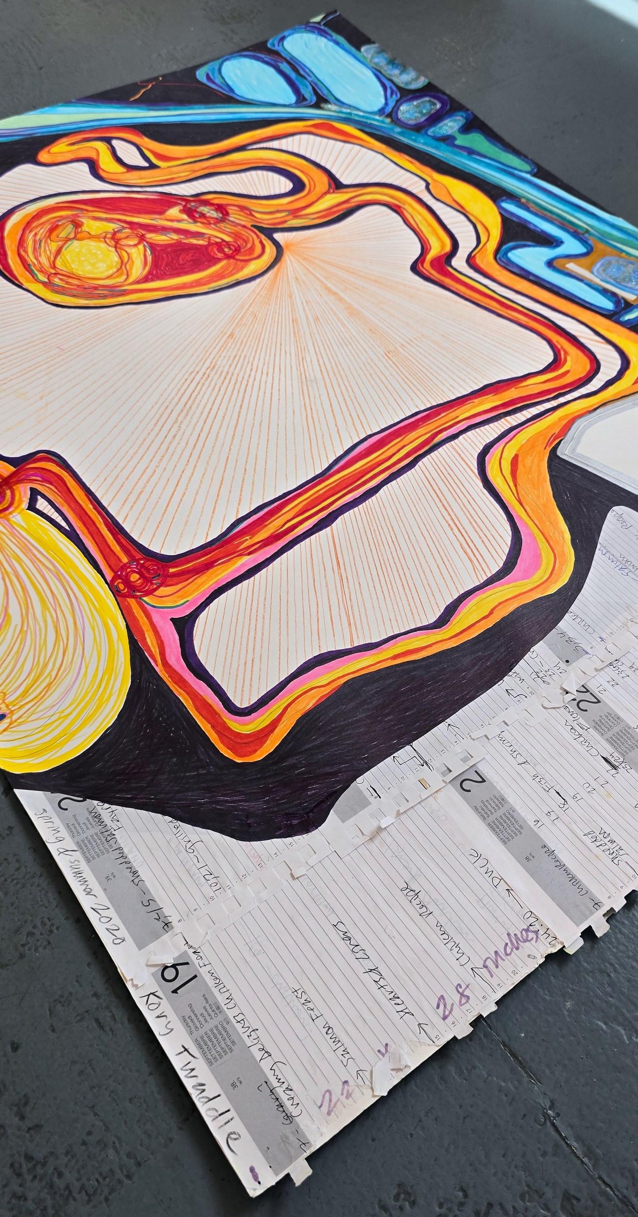 Biogram to the Pharmacy in Anaheim (Abstract, Bold, Figurativ, Collage) For Sale 1