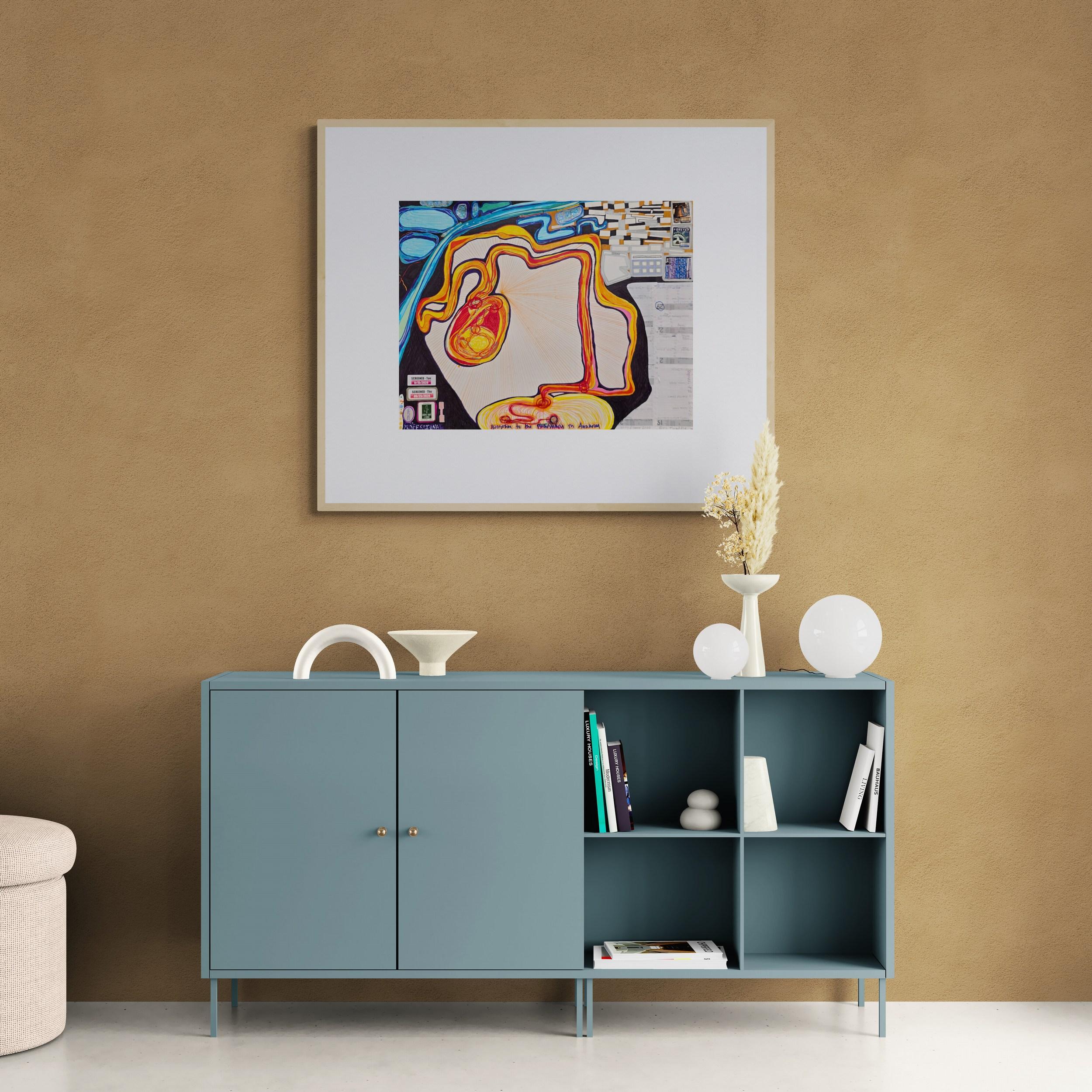 Biogram to the Pharmacy in Anaheim (Abstract, Bold, Figurativ, Collage) - Art by Kory Twaddle