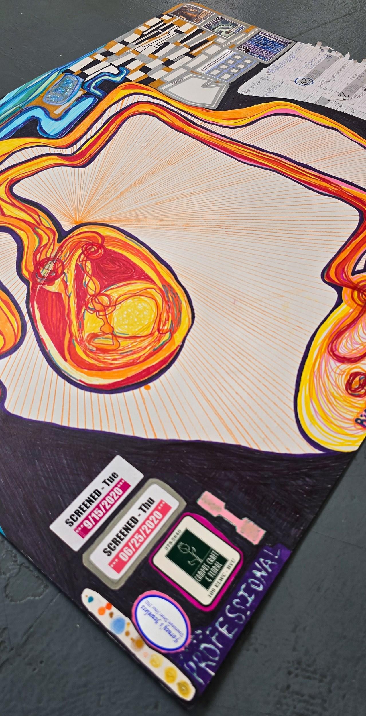 Biogram to the Pharmacy in Anaheim (Abstract, Bold, Figurativ, Collage) For Sale 2