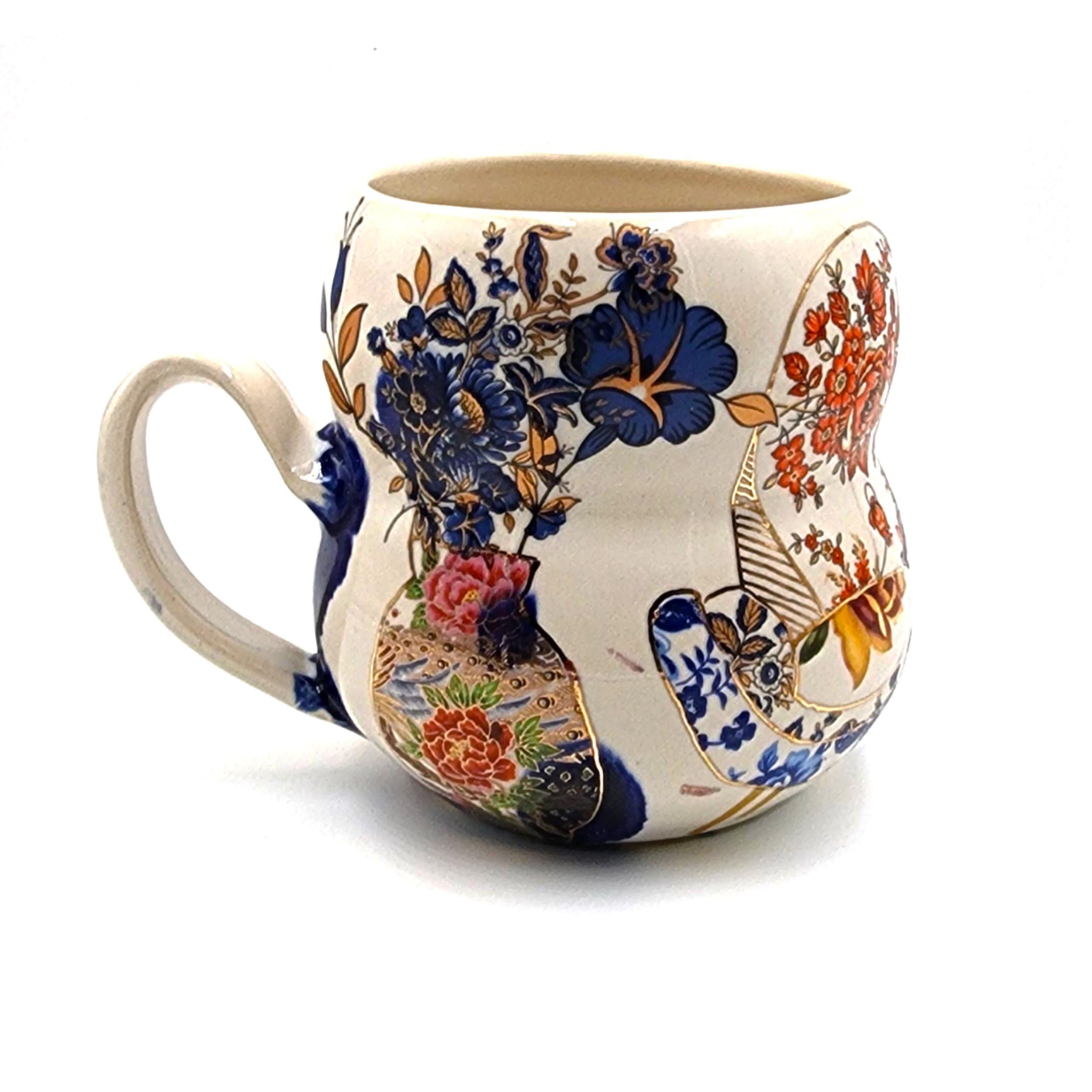 Cup with big Japanese Vase #1 (Handmade, Mid-Century, Modern, Vibrant) - American Modern Sculpture by Melanie Sherman