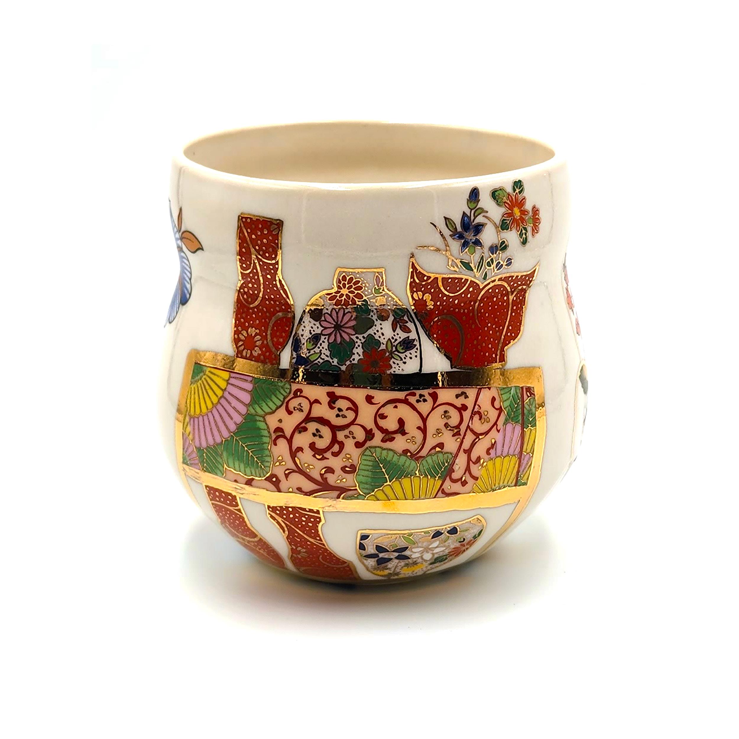 Taza con gran jarrón japonés nº 2 (Hecho a mano, Mediados de siglo, Moderno, Vibrante) - Sculpture de Melanie Sherman