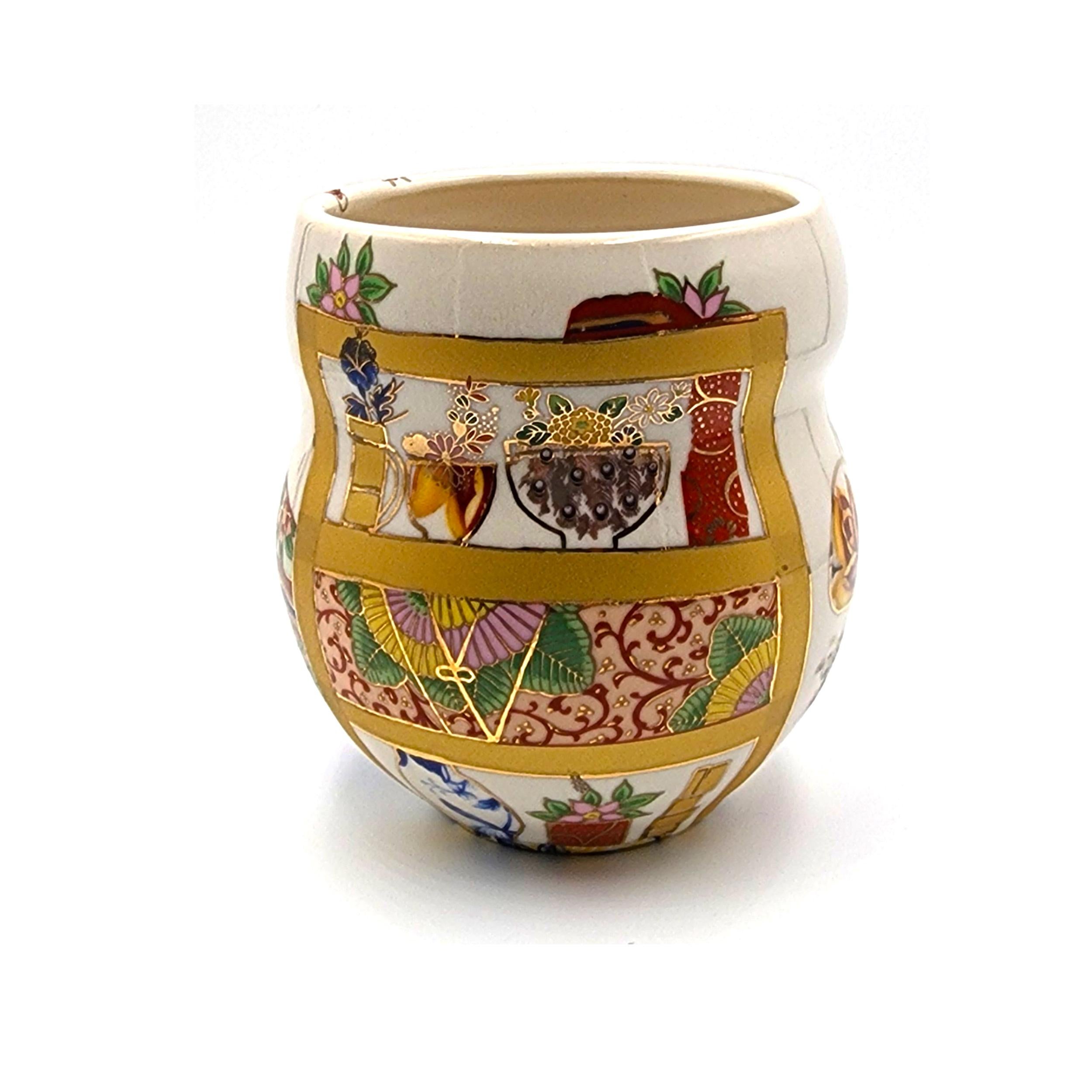 Taza con gran jarrón japonés nº 3 (Hecho a mano, Mediados de siglo, Moderno, Vibrante) - Sculpture de Melanie Sherman