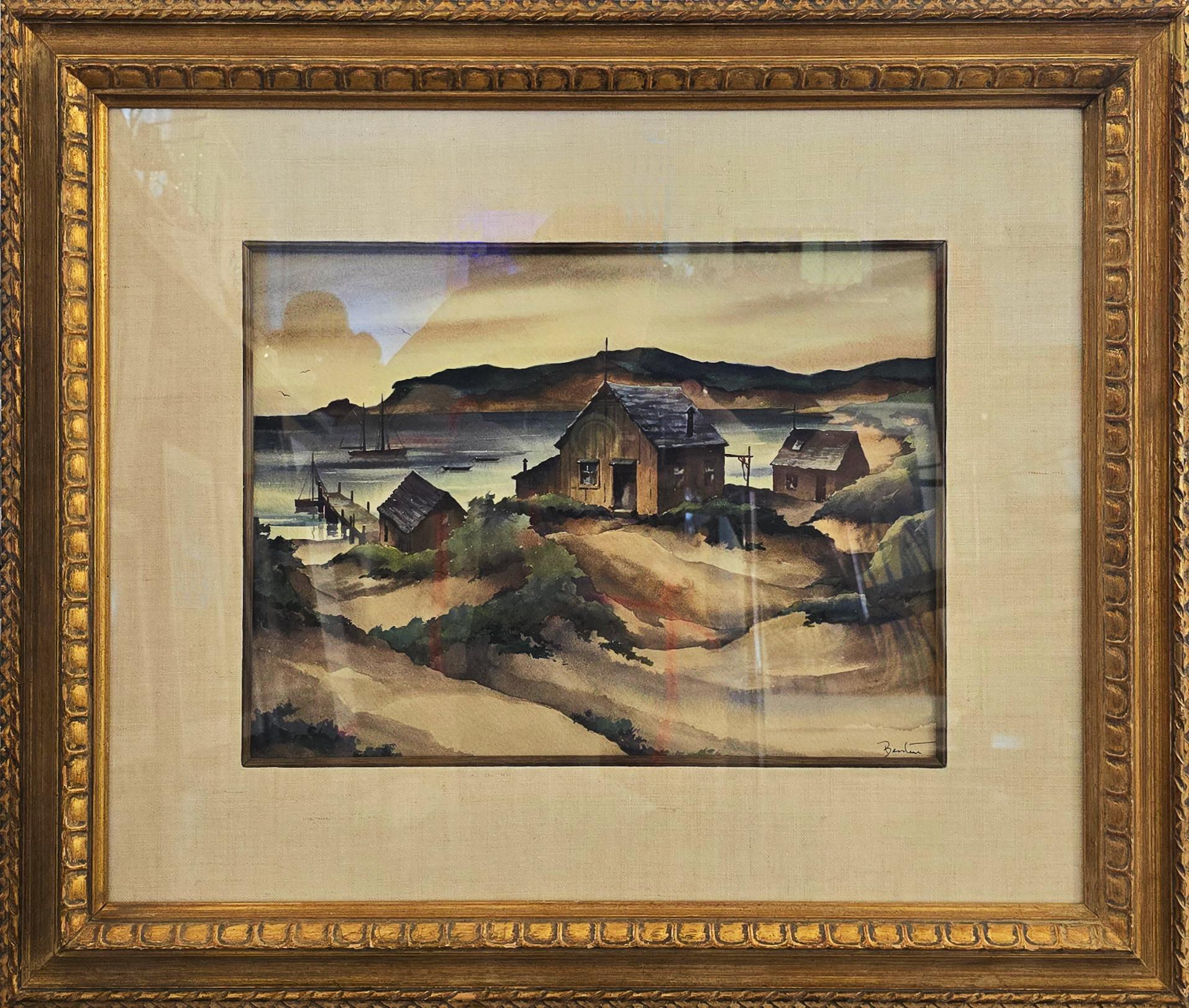 Martha's Vineyard (American Modern, Regionalism, Narrative Painting) For Sale 5
