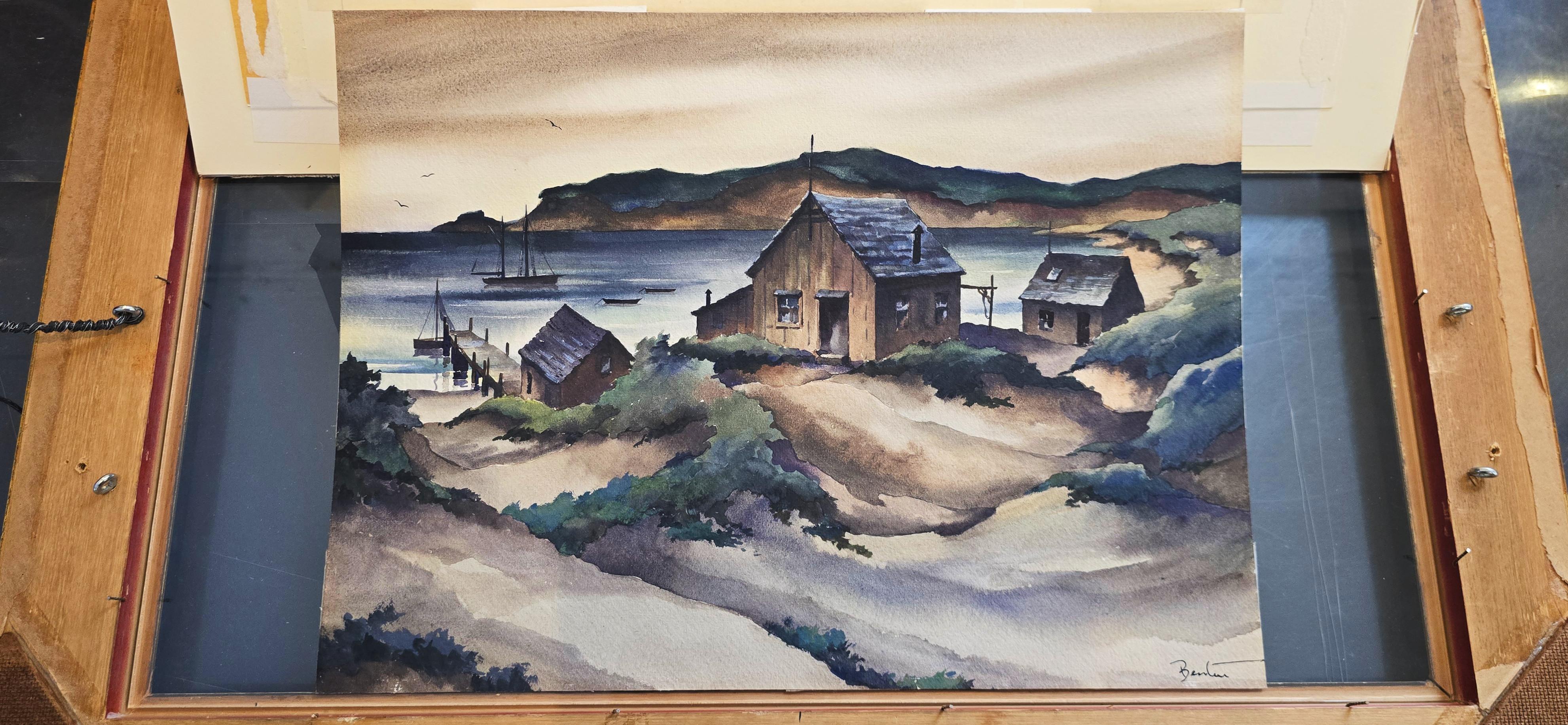 Martha's Vineyard (American Modern, Regionalism, Narrative Painting) For Sale 7