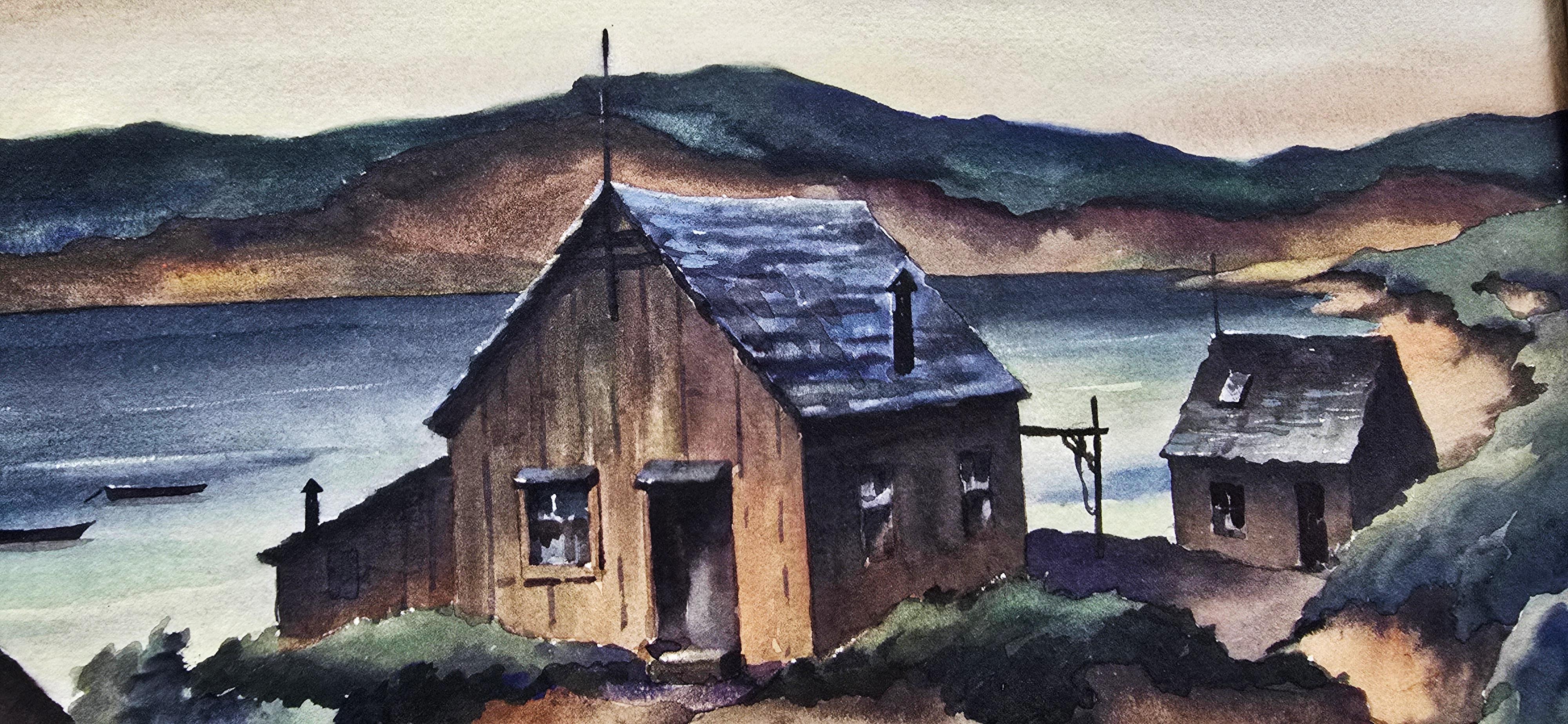 Martha's Vineyard (American Modern, Regionalism, Narrative Painting) For Sale 9