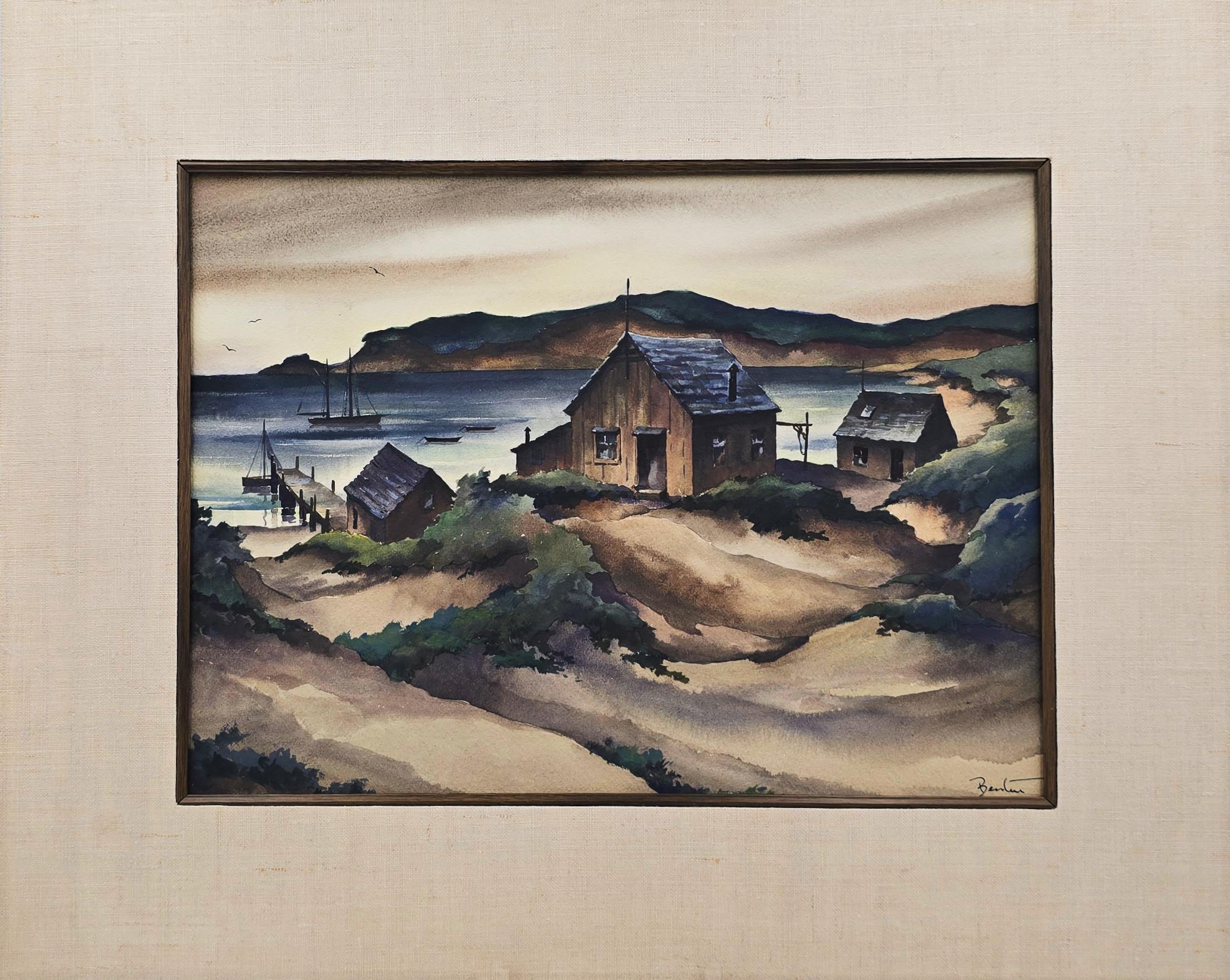 Martha's Vineyard (American Modern, Regionalism, Narrative Painting) For Sale 2