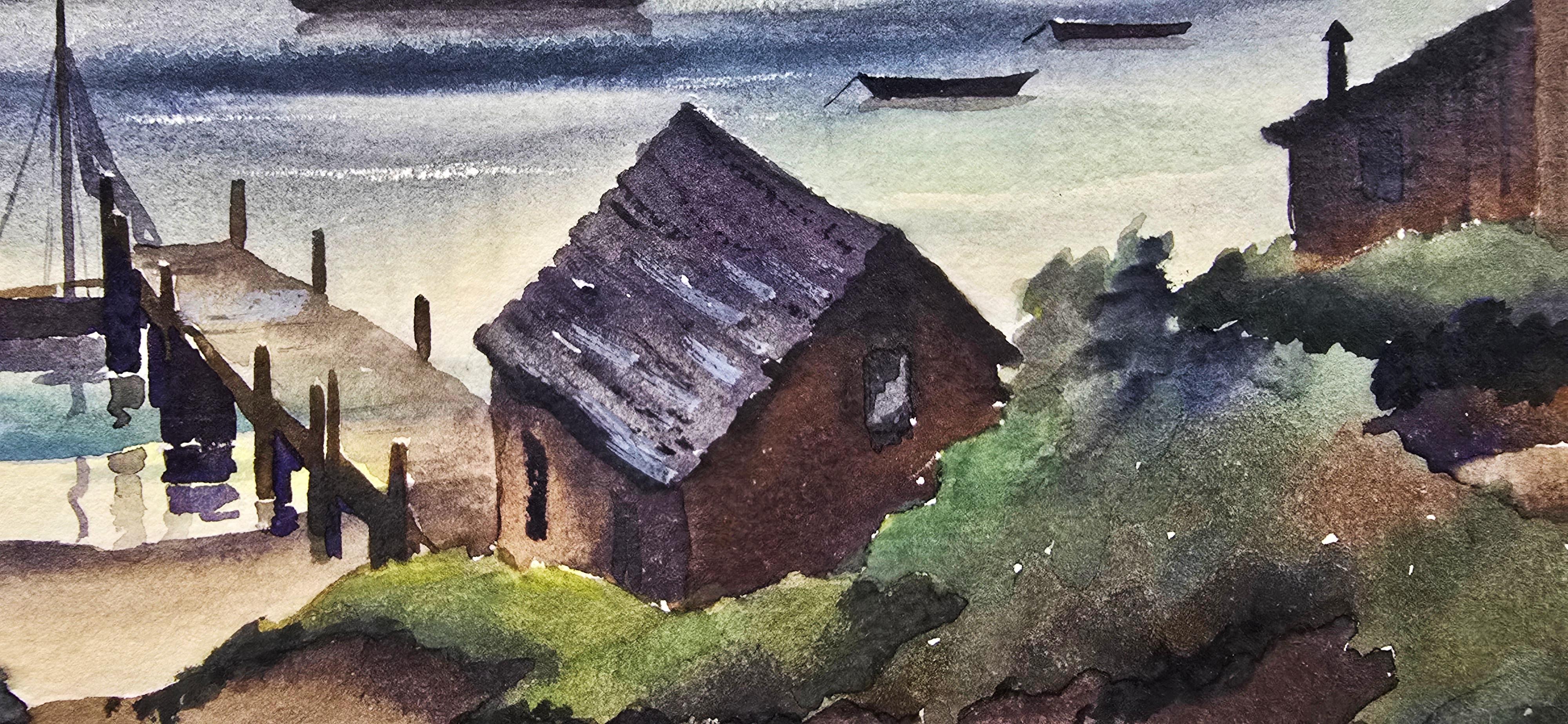 Martha's Vineyard (American Modern, Regionalism, Narrative Painting) For Sale 8