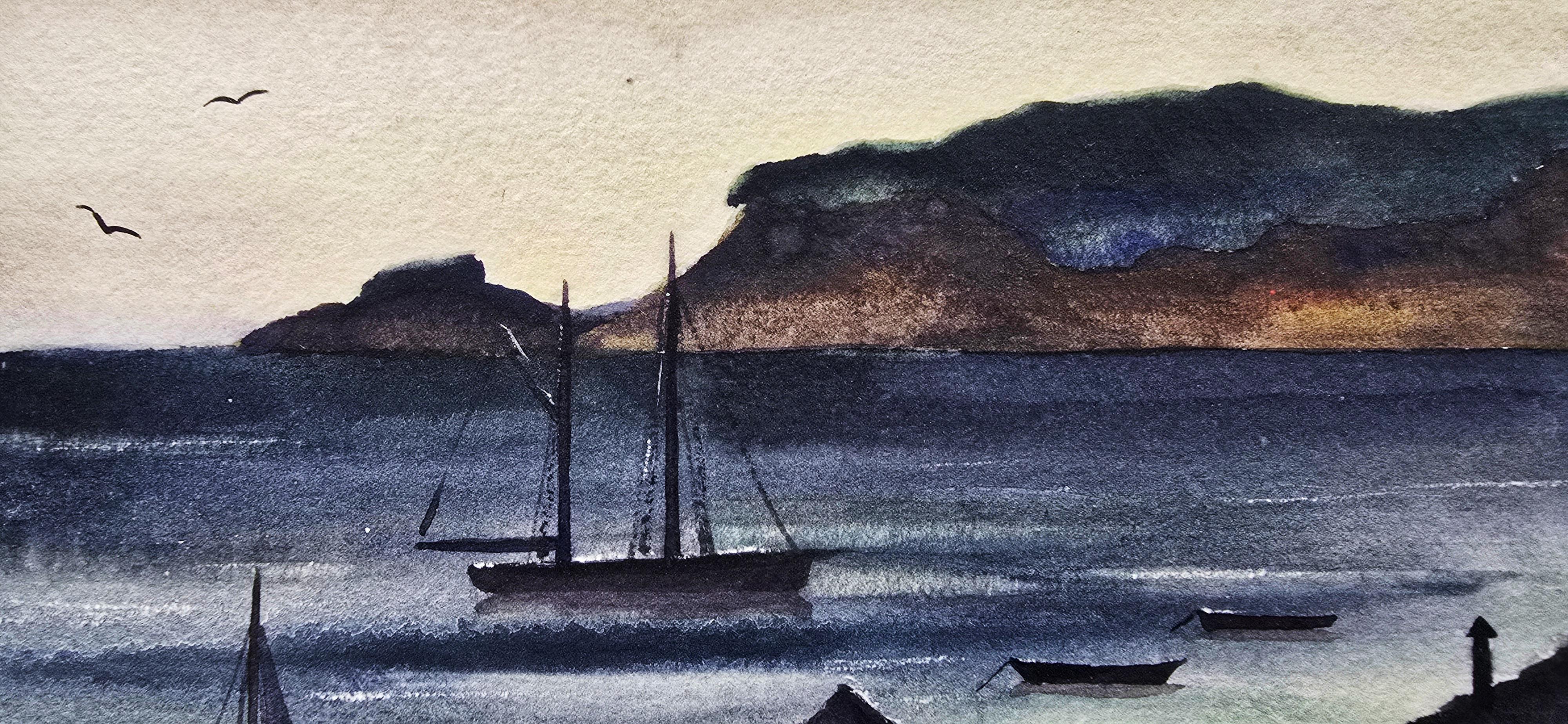 Martha's Vineyard (American Modern, Regionalism, Narrative Painting) For Sale 10