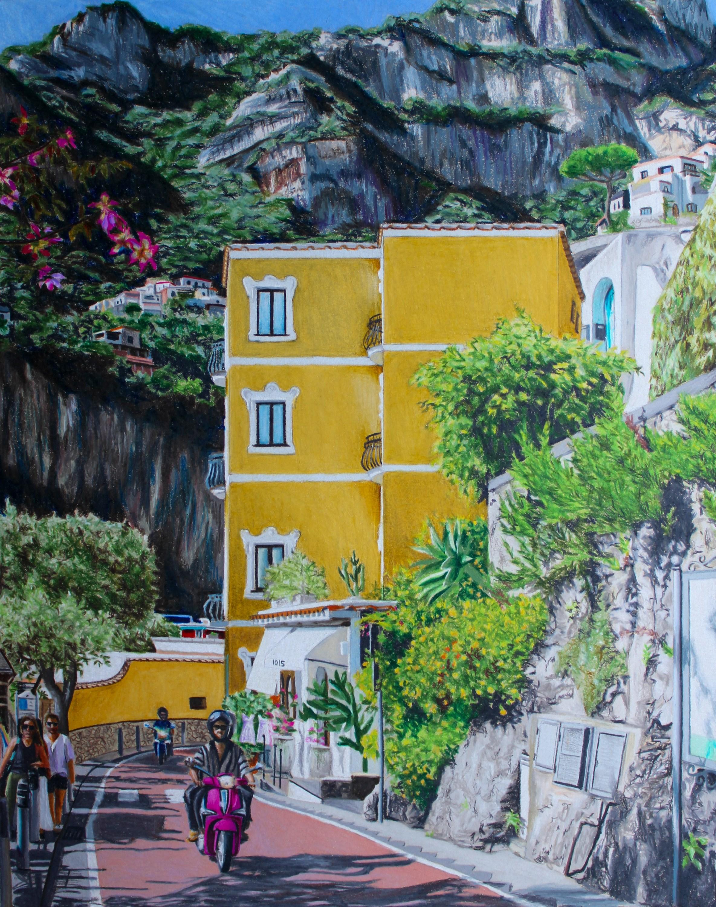 Landscape Art di Maria Deely - Positano (Costiera Amalfitana, Fotorealistico, Paesaggio italiano, ~38% di sconto sul prezzo di listino)