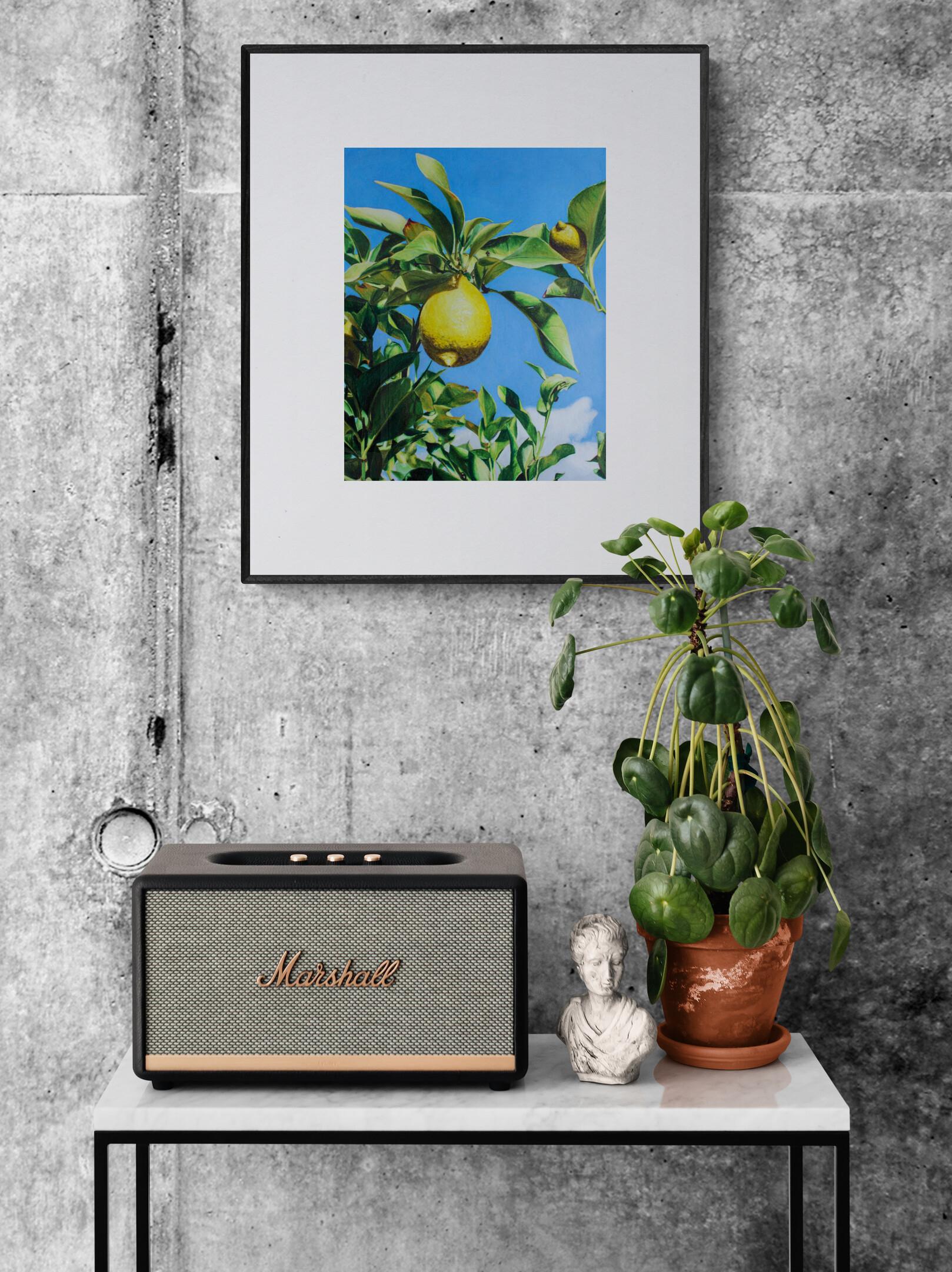 Quando la vita ti dà i limoni (Fotorealistico, Paesaggio italiano, Albero, ~41% OFF) - Landscape Art Nero di Maria Deely