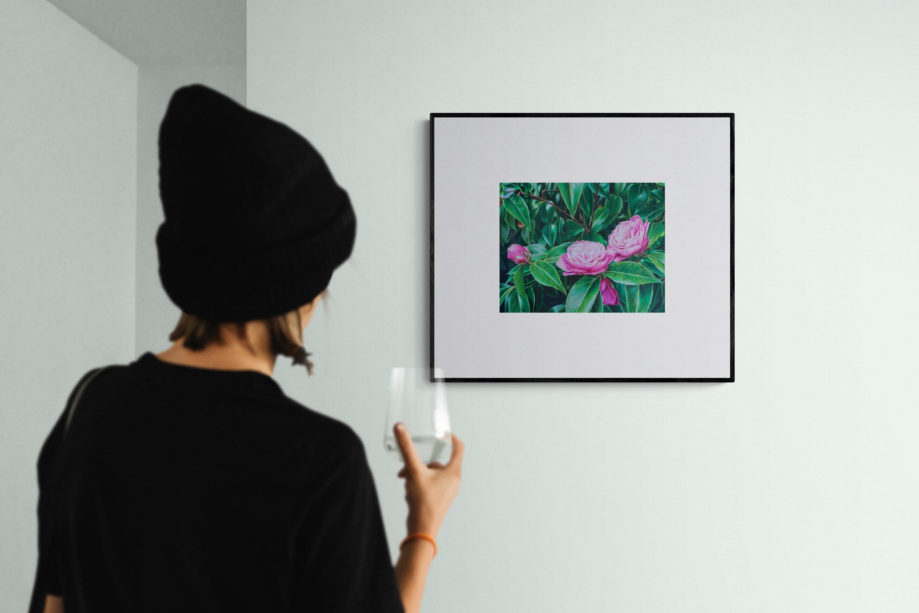 Blarney Flowers (Castello di Blarney, Giardini irlandesi, Floreale, ~35% OFF) - Landscape Art Blu di Maria Deely