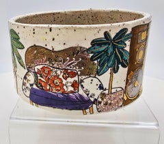 Ciotola con natura morta interna (Mid-Century, Lounge Chair, Stereo Tower)