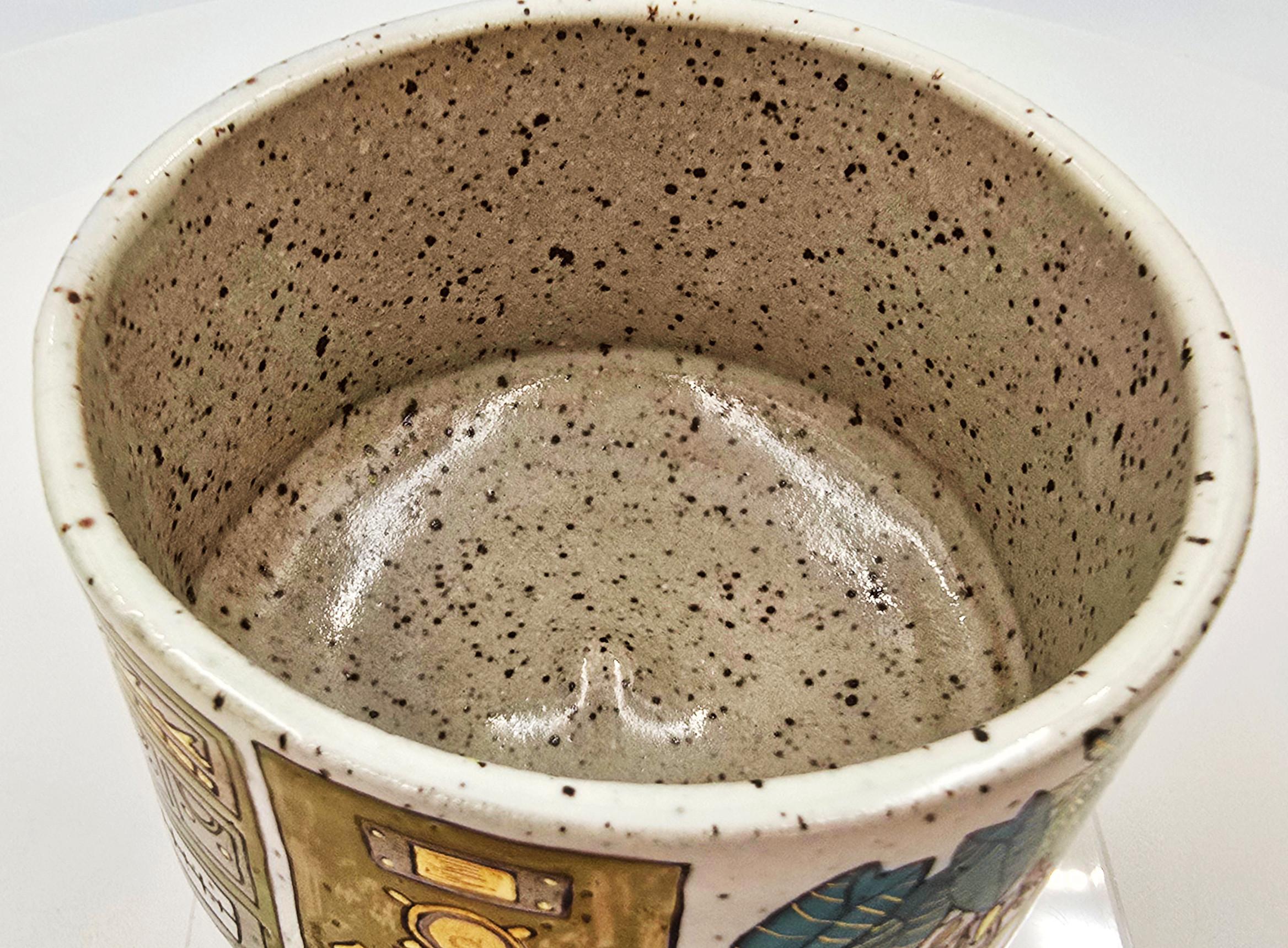 Bol avec nature morte intérieure (milieu du siècle, chaise longue, tour stéréo) en vente 5