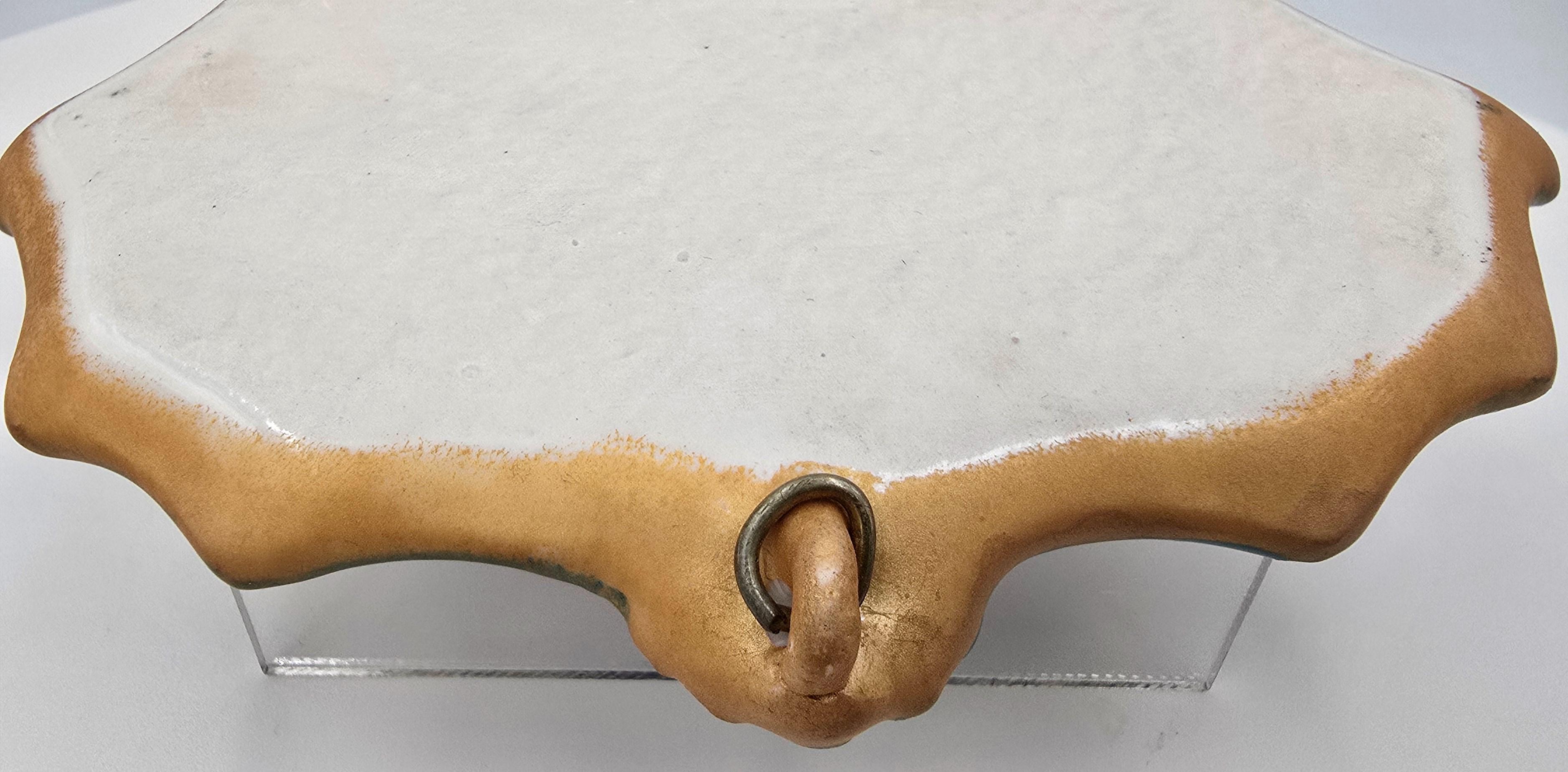 Vintage Moth X (Pièce murale/plat (peint à la main) en vente 1