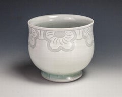 Sgraffito Flower Cup