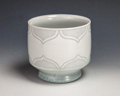 Sgraffito White Cup