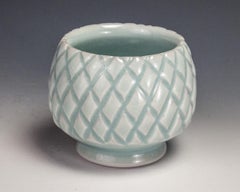 Carved Blue Cup
