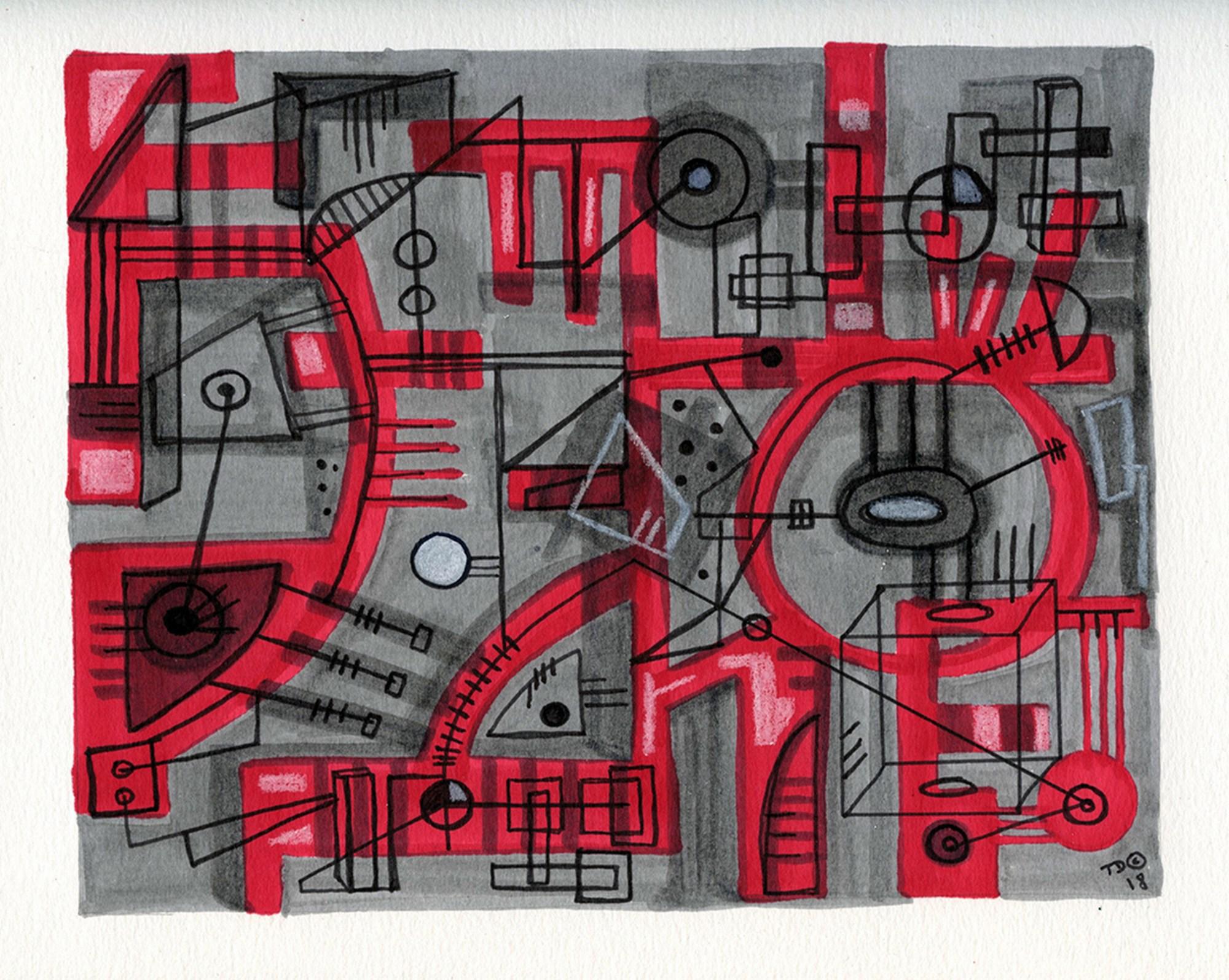 Terry Dixon Abstract Drawing - Kinetic Abstraction #29