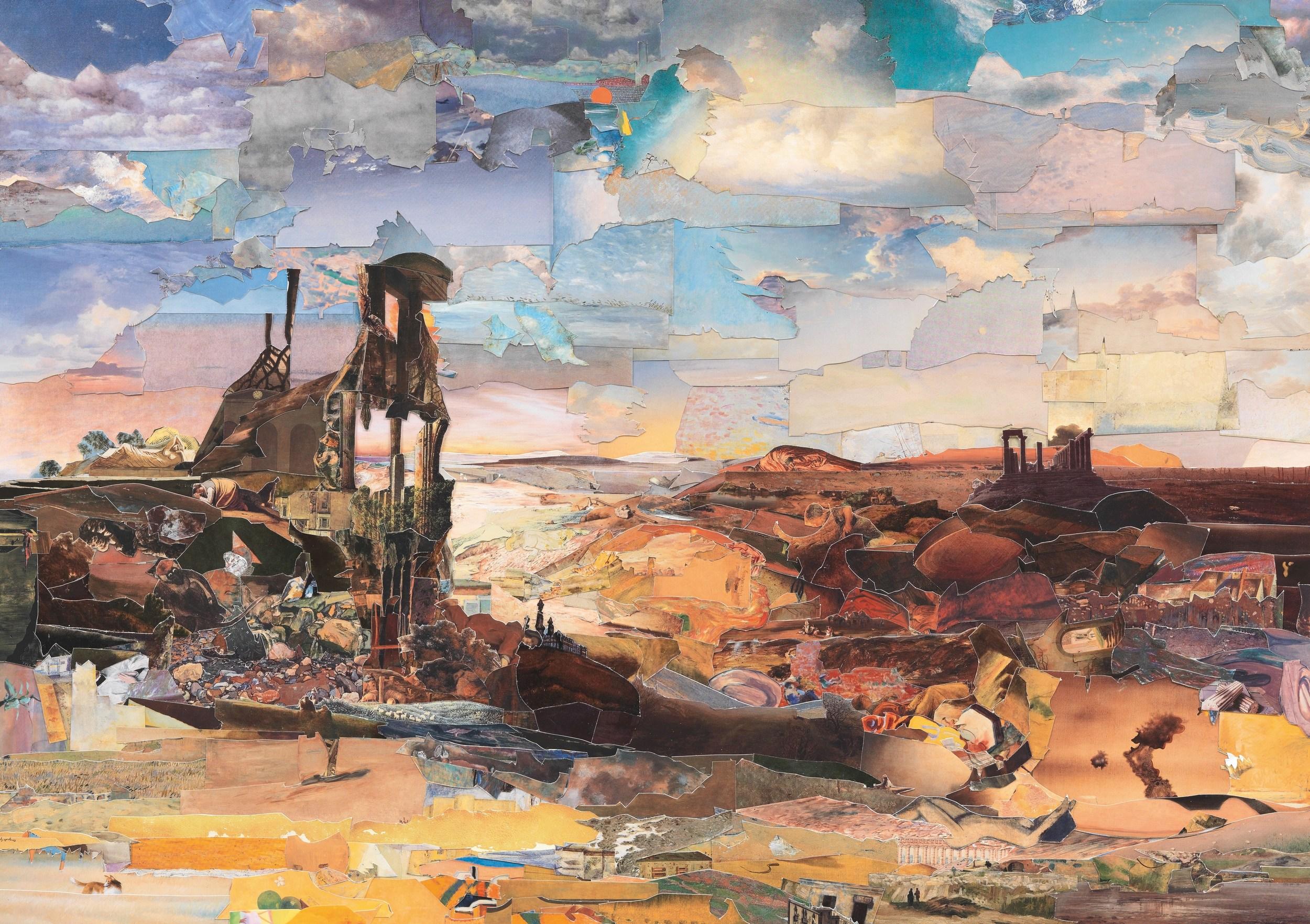 Gemälde mit Felsformationen – Painting von Hendrikji Kuehne and Beat Klein