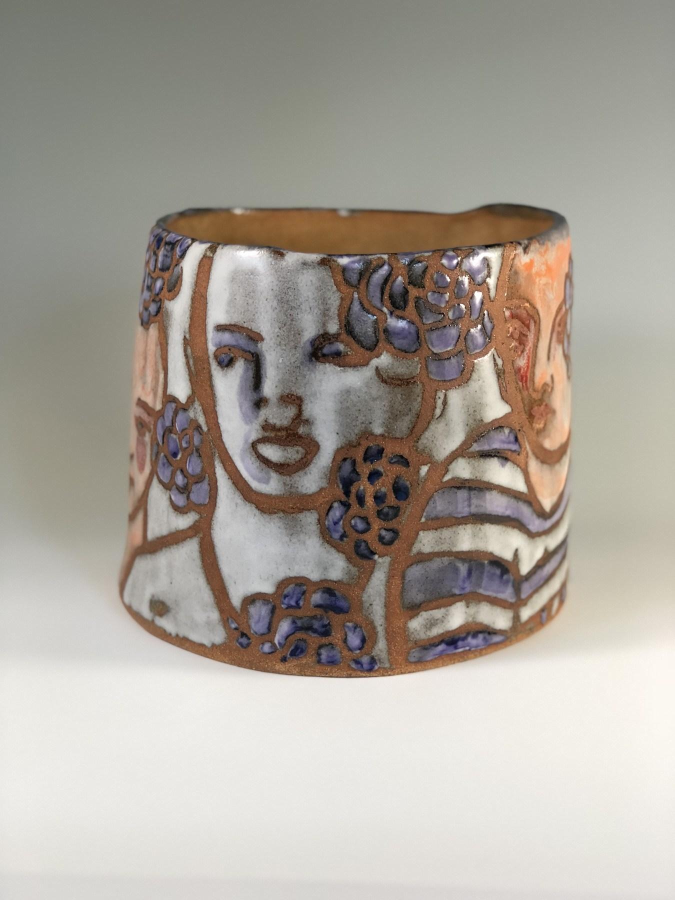 Title: Pot with Figures on Death Valley Clay
Materials: Death Valley Clay, Matte White Glaze, Underglazes
Date: 2018
Dimensions: 7 x 27 x 8 inches


Elizabeth Currer is an artist living and working in Pasadena. Fine Art graduate from Occidental