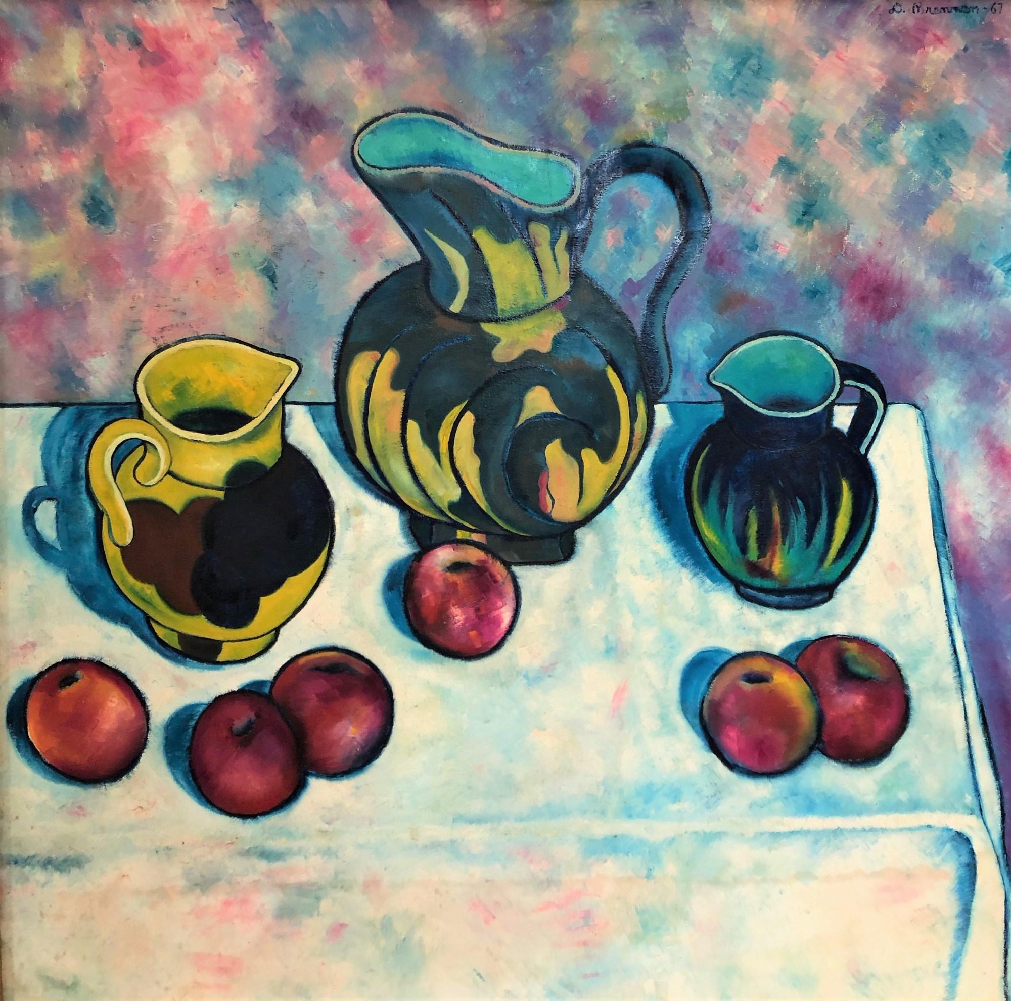 Daniel Brennan Still-Life Painting - Pitcher and Apples