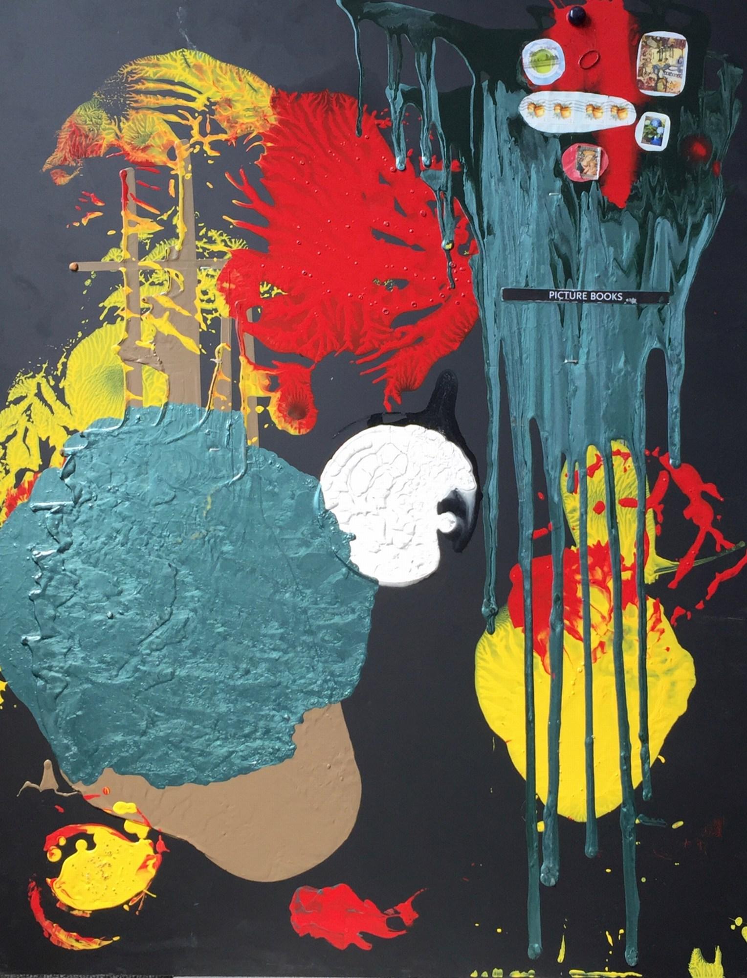Kory Twaddle Abstract Painting –  Bilderbücher Cell Mitosis Bibliothek