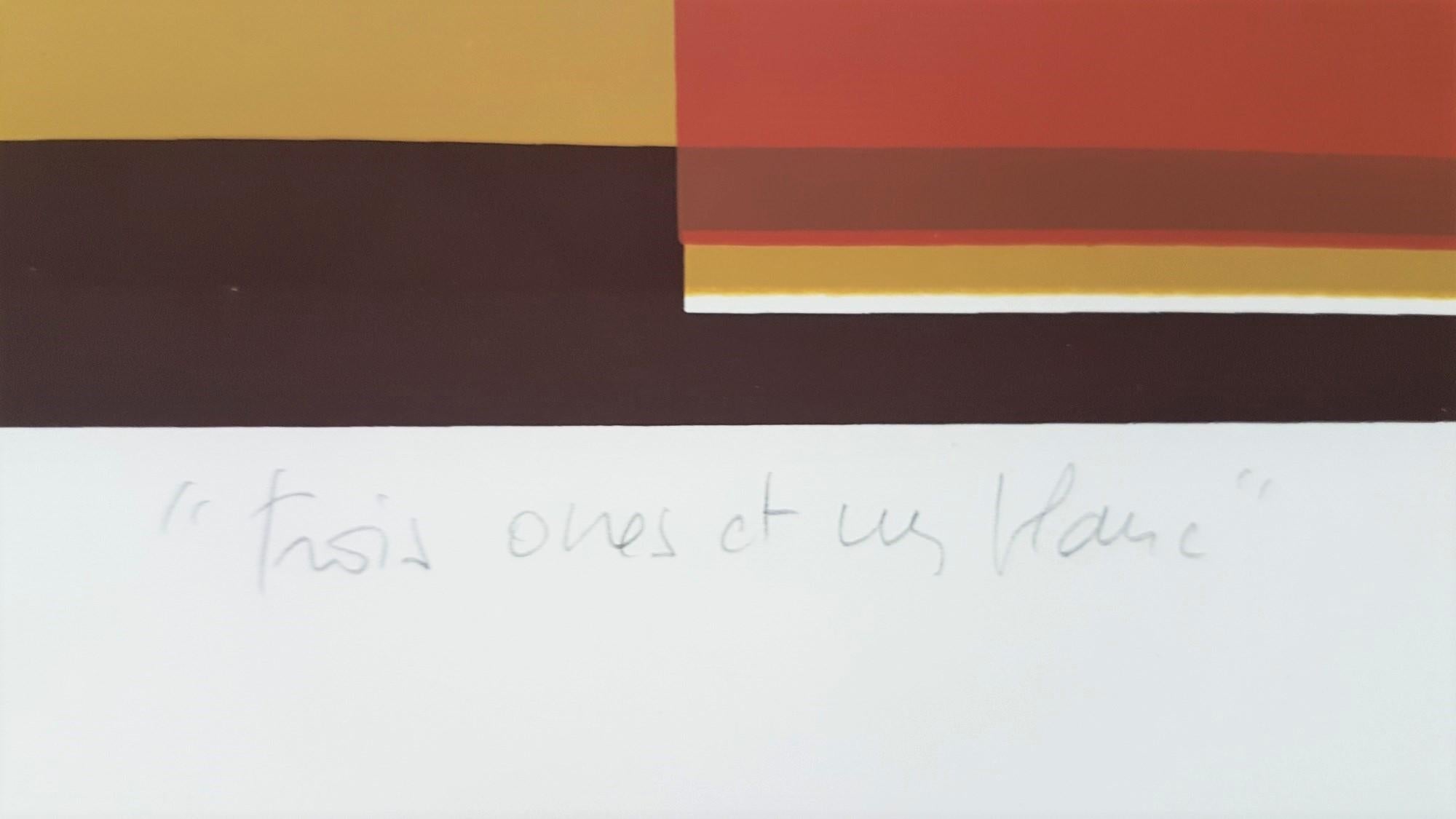 Marie Therese Vacossin
Geometrische Komposition
Medium: Farb-Siebdruck
Jahr: 1979
Signiert, datiert, betitelt, nummeriert oder beschriftet
Auflage: 10
Größe: 8,2 × 8,2 auf 14,0 × 13,3 Zoll 
COA bereitgestellt

Marie-Thérèse Vacossin ist eine