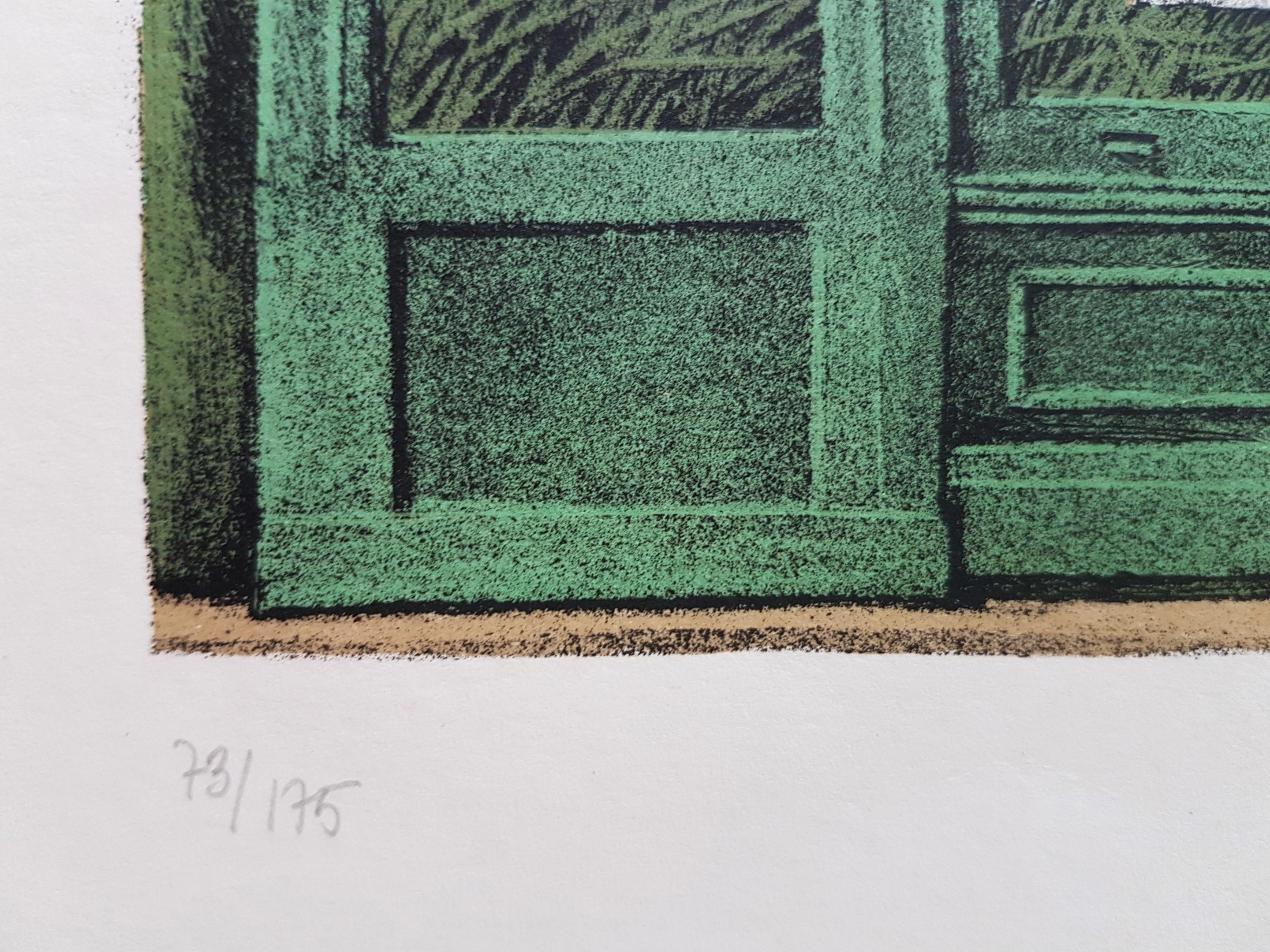 Bengt Bockman
Hauptstraße 96-98
Jahr: 1974
Farblithographie
Größe: 25,5 x 33,5 Zoll.
Auflage: 175
Vom Künstler mit Bleistift signiert und nummeriert

*bild vollständig intakt und in gutem Zustand. Blatt hat kleinen Riss in der Mitte unten, die