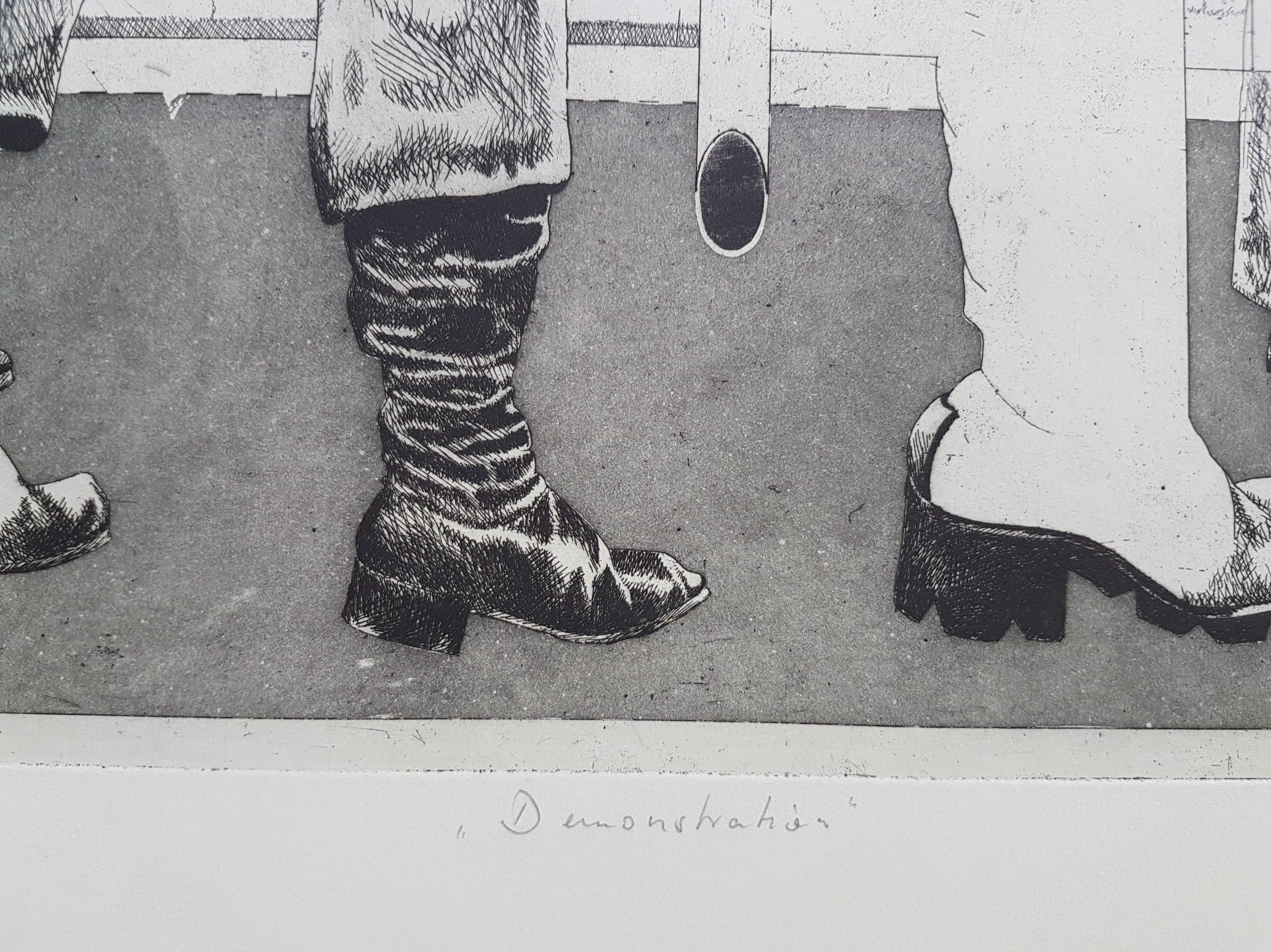 Demostración - Figurative Print Gris de Hans Juergen Diehl