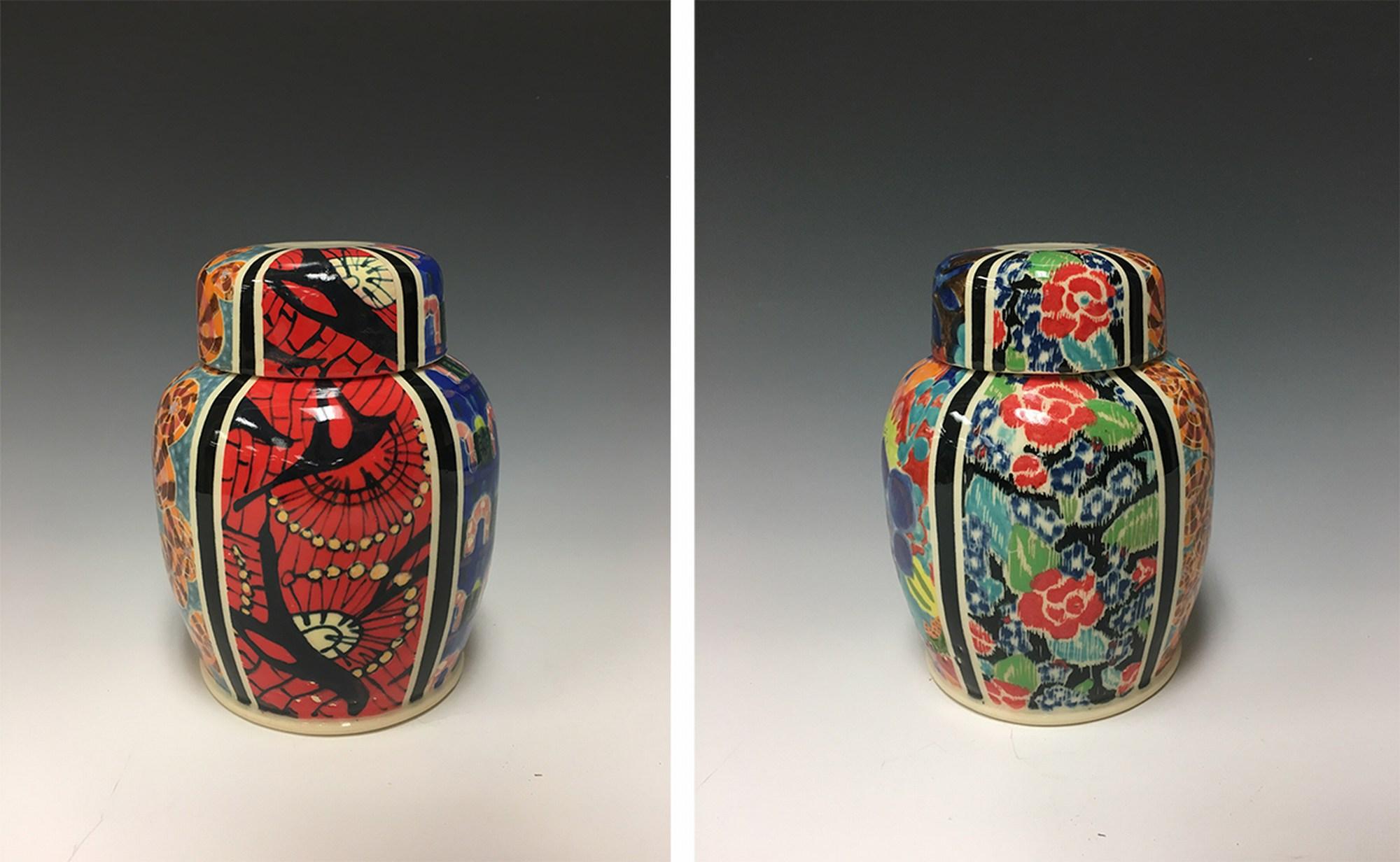 Rachel Hubbard Kline Figurative Sculpture - Spring Collection Jar
