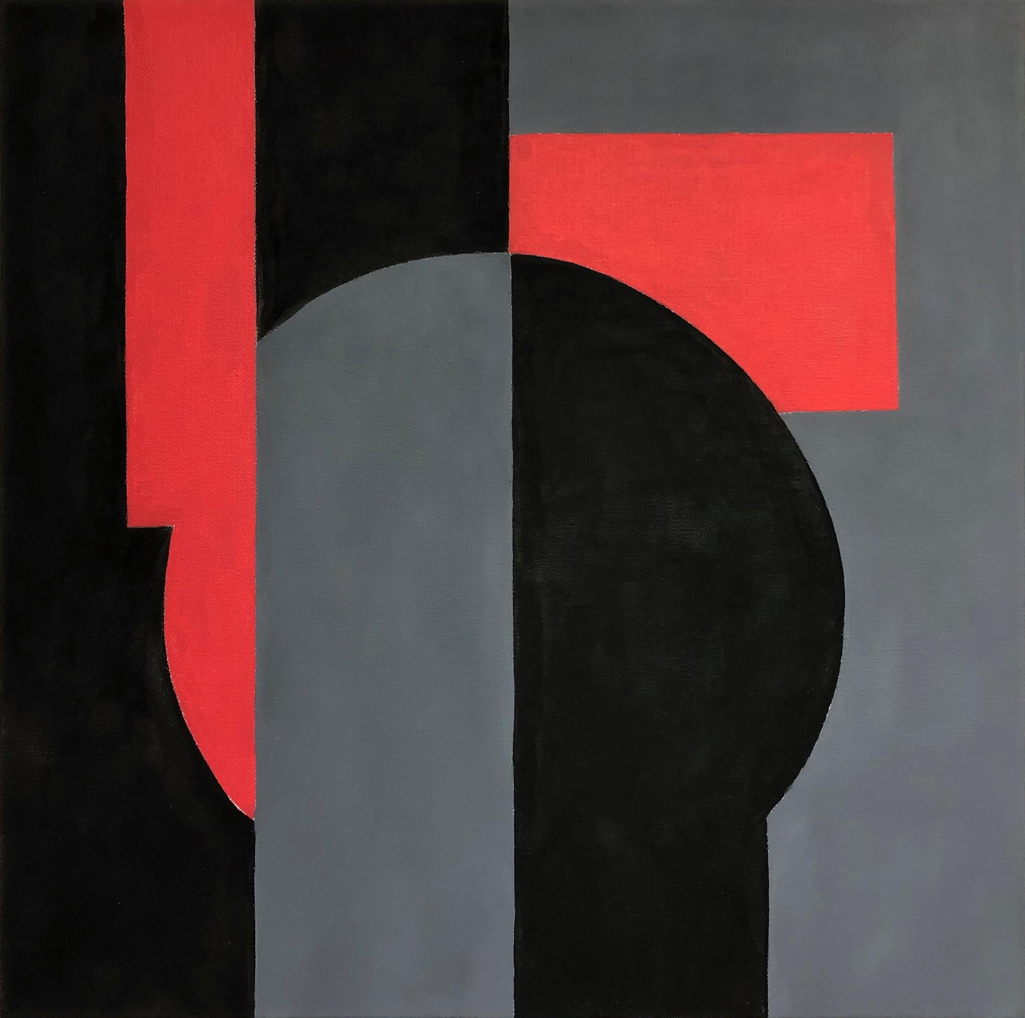 Susan Kiefer Abstract Painting - Thus Spake Zarathustra (Geometric Abstraction, Minimalism, Josef Albers)