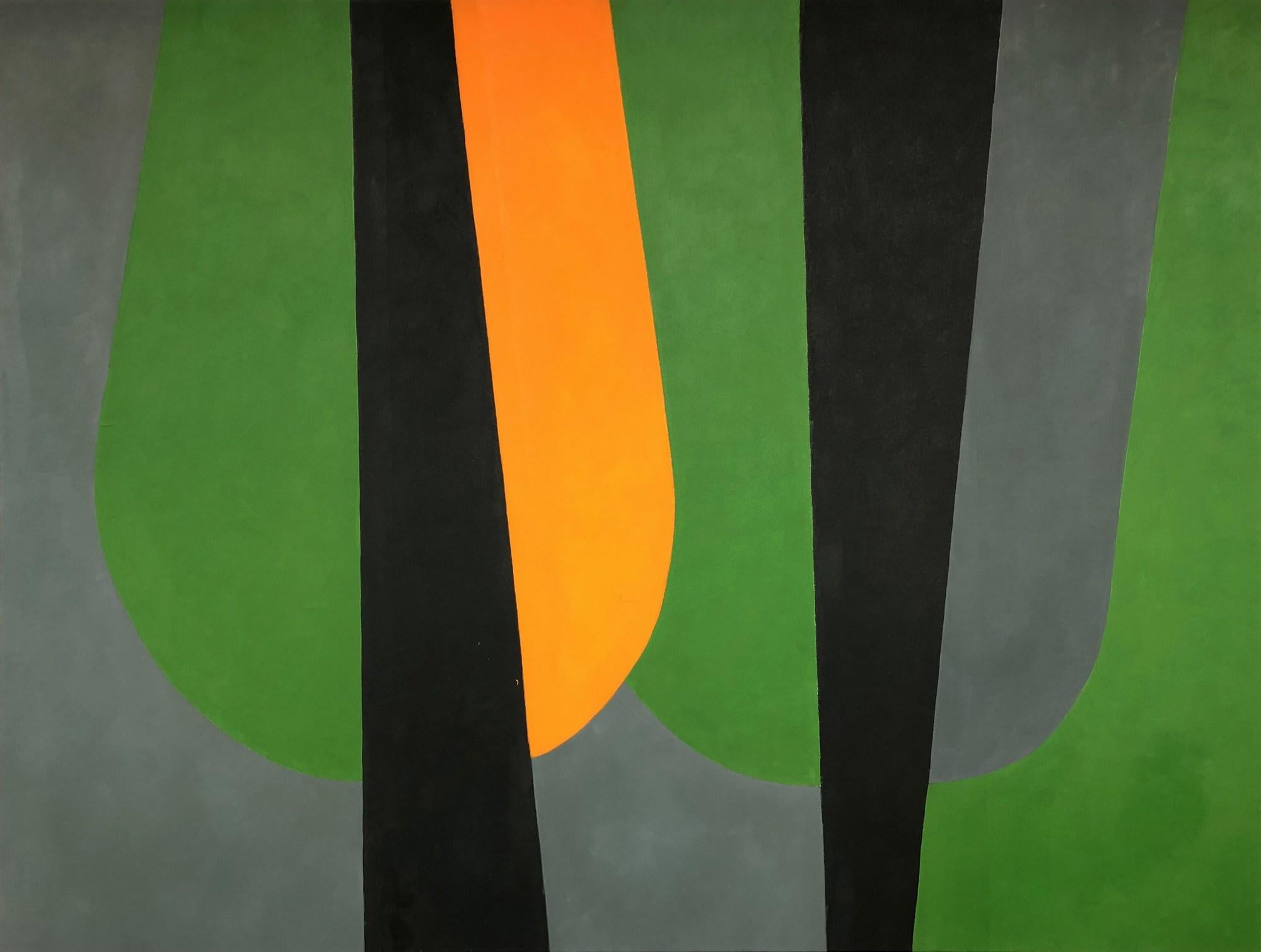 Baseline (Geometric Abstraction, Minimalism, Josef Albers, Hard Edge) - Painting by Susan Kiefer