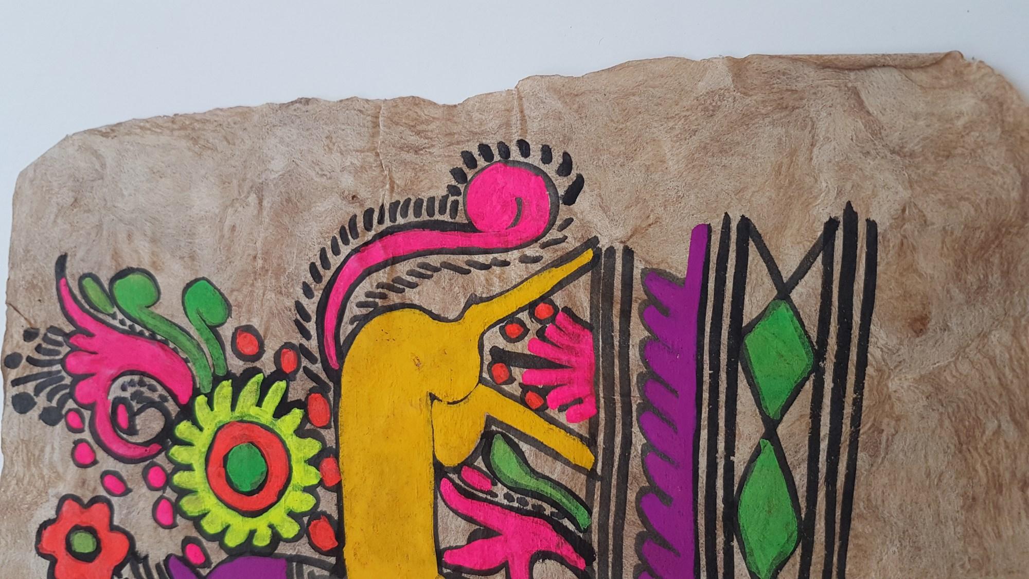 Unbekannter indischer bildender Künstler
Titel: Fabelwesen
Gouache
Auflage: Einzigartig
Größe: 10,5 × 14,4 Zoll